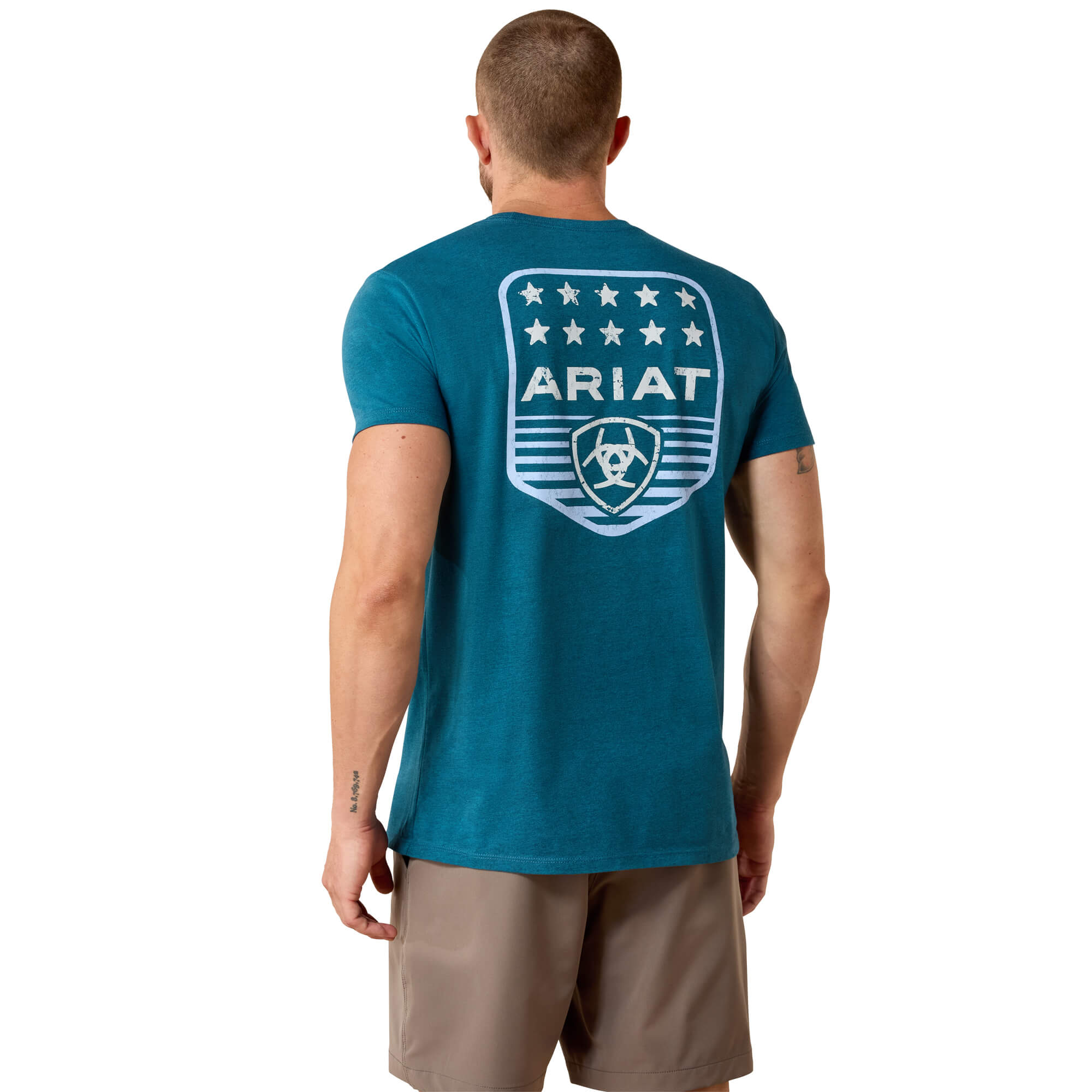 Ariat Monaco Blue Stripe Patriotic Badge T-Shirt