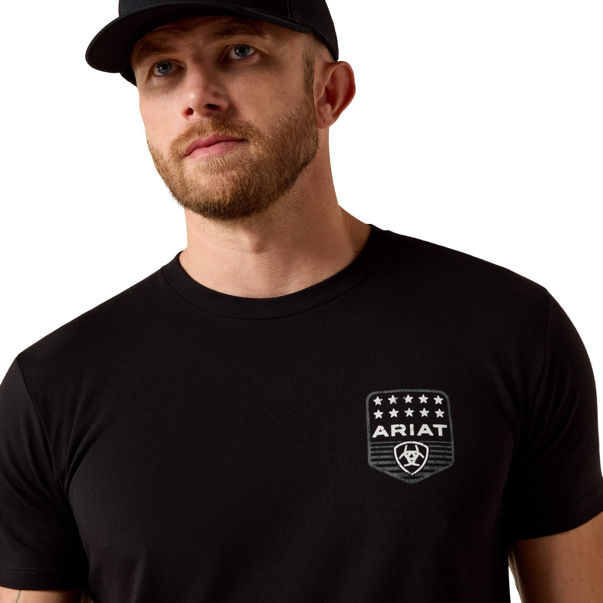 Ariat Black Stripe Patriotic Badge T-Shirt