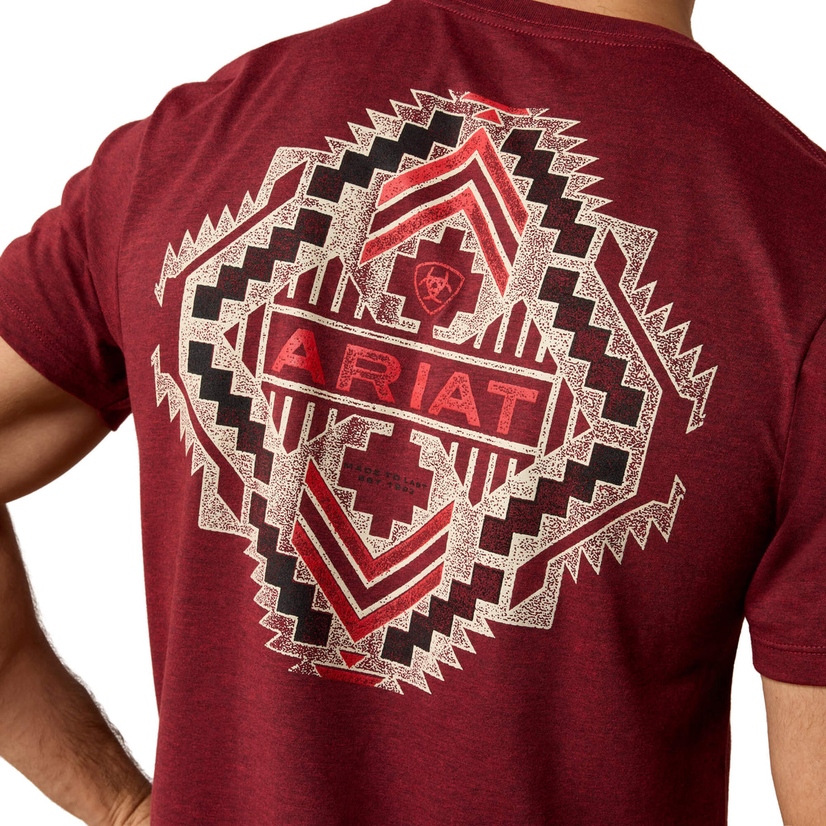 Ariat Crimson Black Heather Southwest Stamper T-Shirt