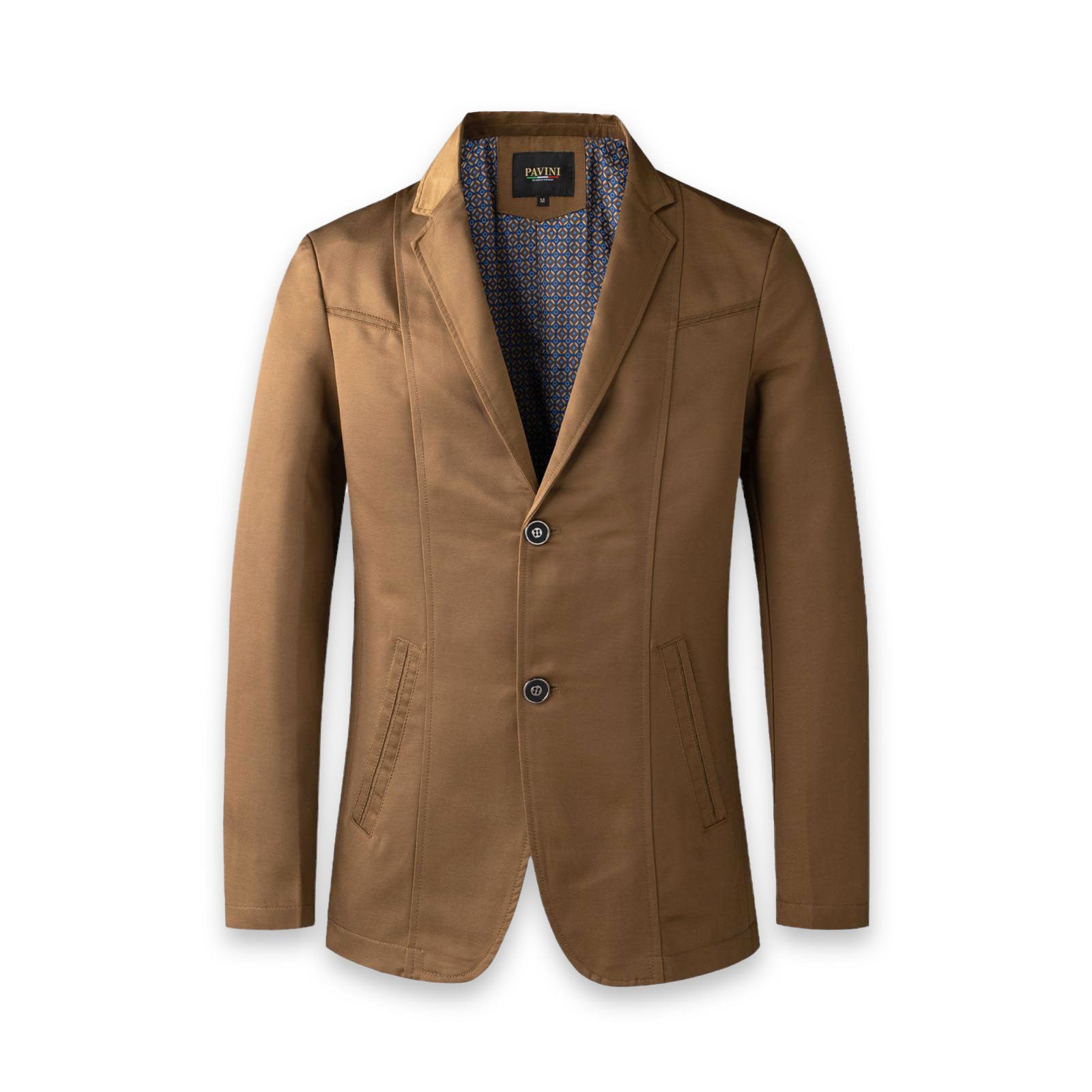 Pavini Gold Modern Fit Satin Blazer