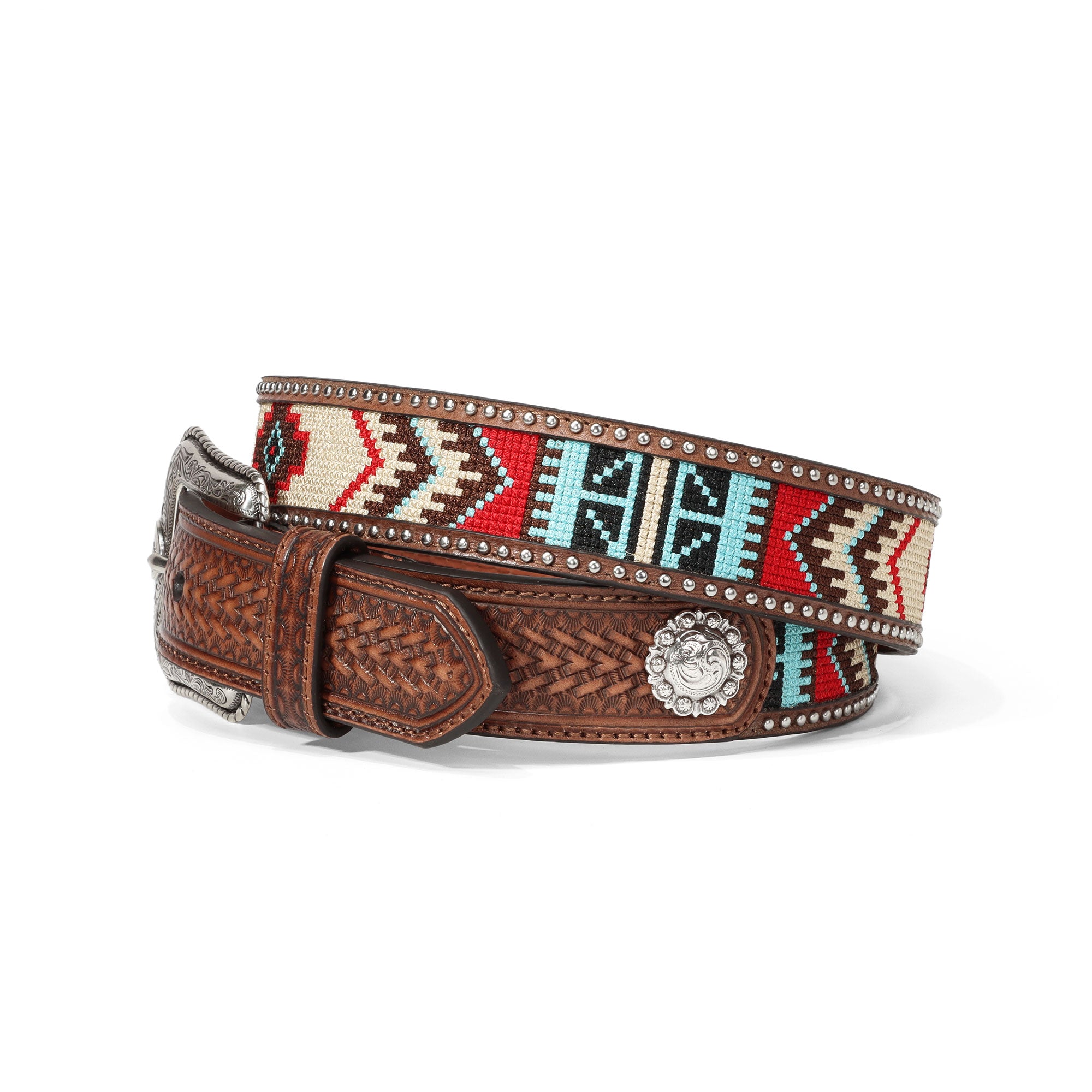 Ariat Aztec Design Basketweave Belt