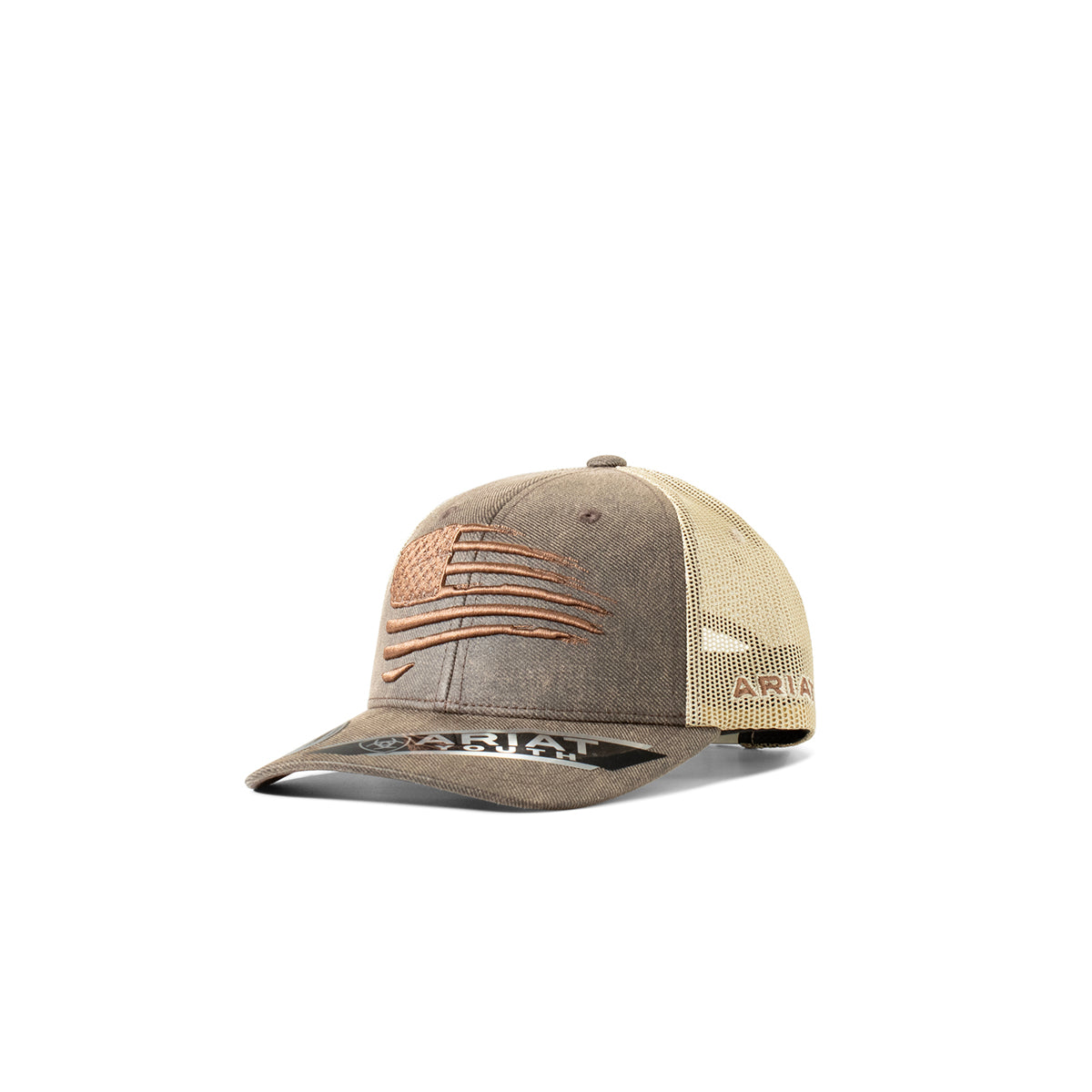 Ariat Youth Brown Distressed Flag Cap