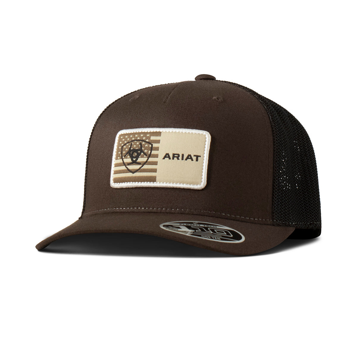 Ariat Brown American Flag Patch Cap
