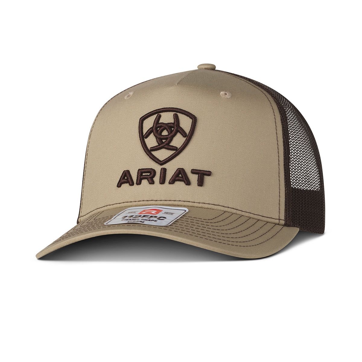 Ariat Khaki & Chocolate 3D Logo Cap