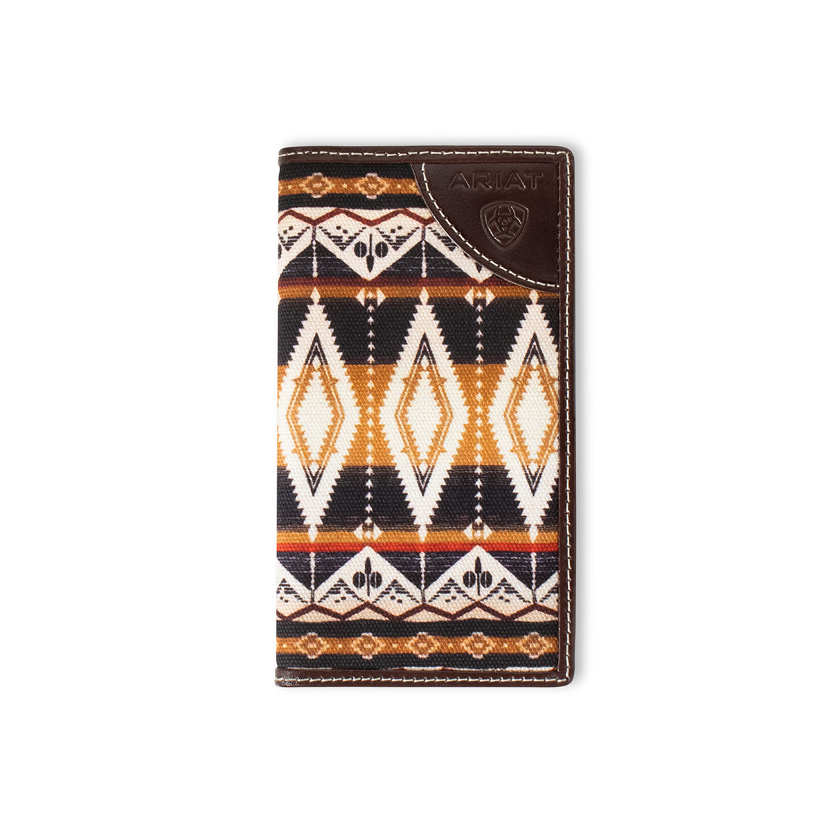 Ariat Brown Southwestern Fabric Rodeo Wallet