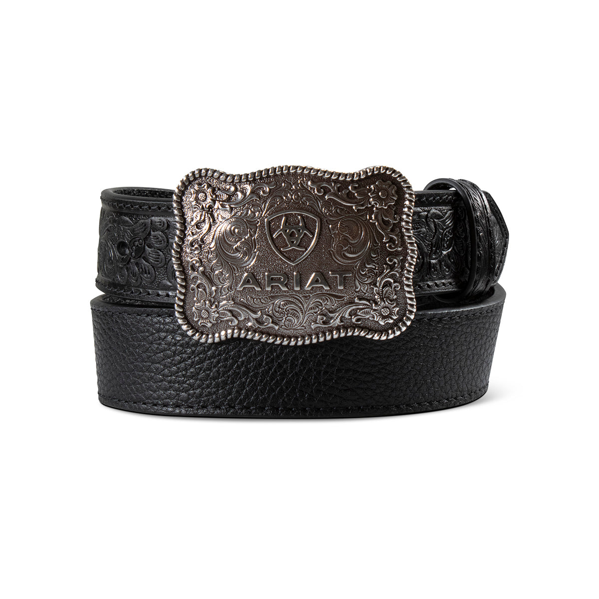 Ariat Youth Tooled Black Buckled Belt