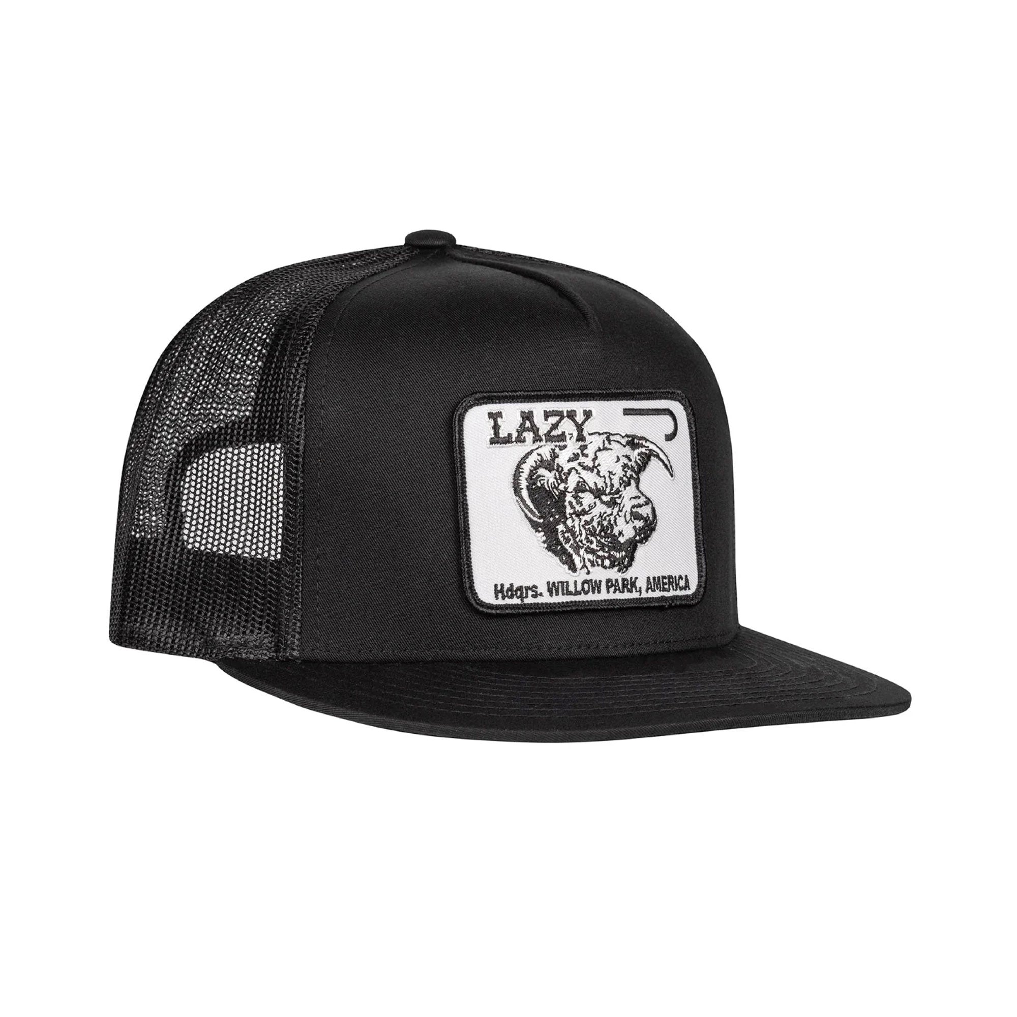 Lazy J Ranch Wear Black & Black Cattle Headquarters Cap