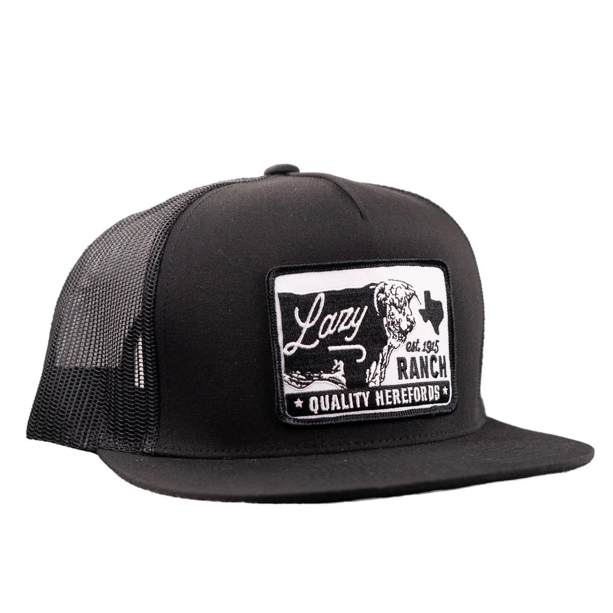 Lazy J Ranch Black Legado Classic Five Panel Trucker Cap