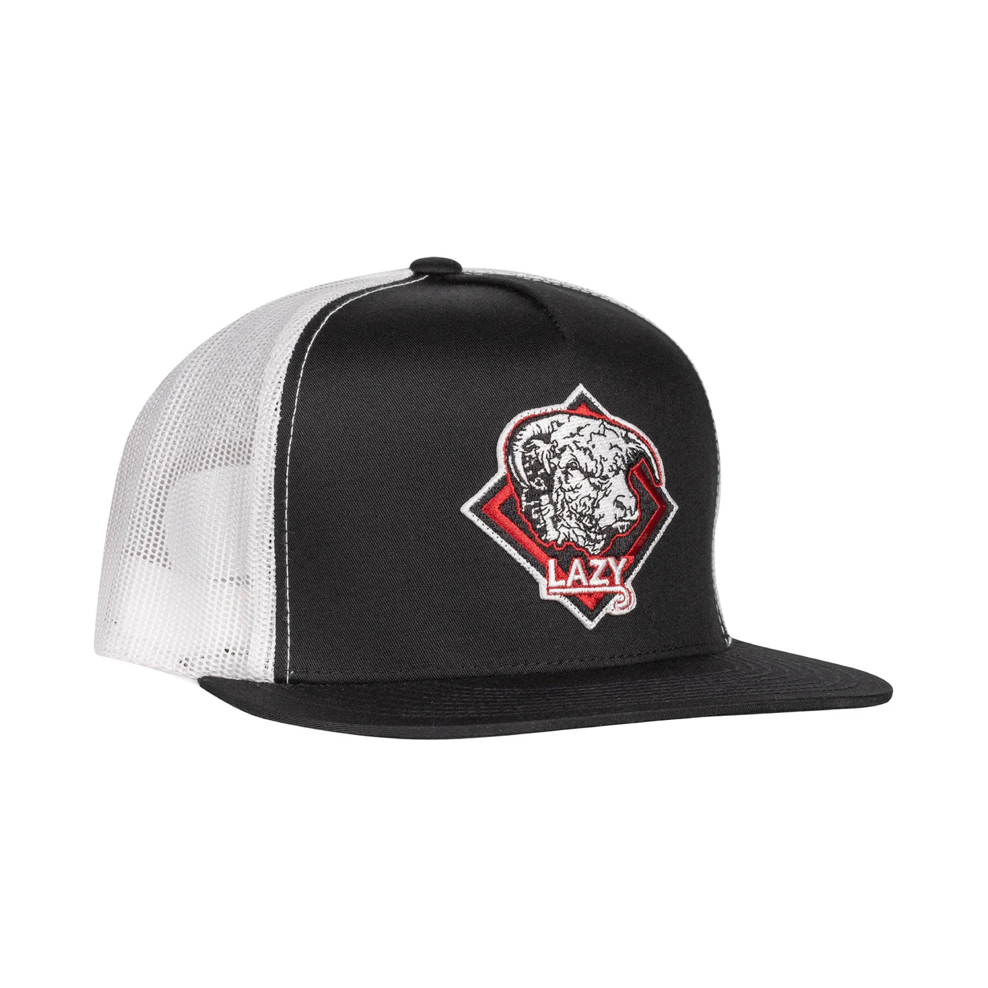 Lazy J Ranch Wear Black & White Diamond Hereford Patch Cap