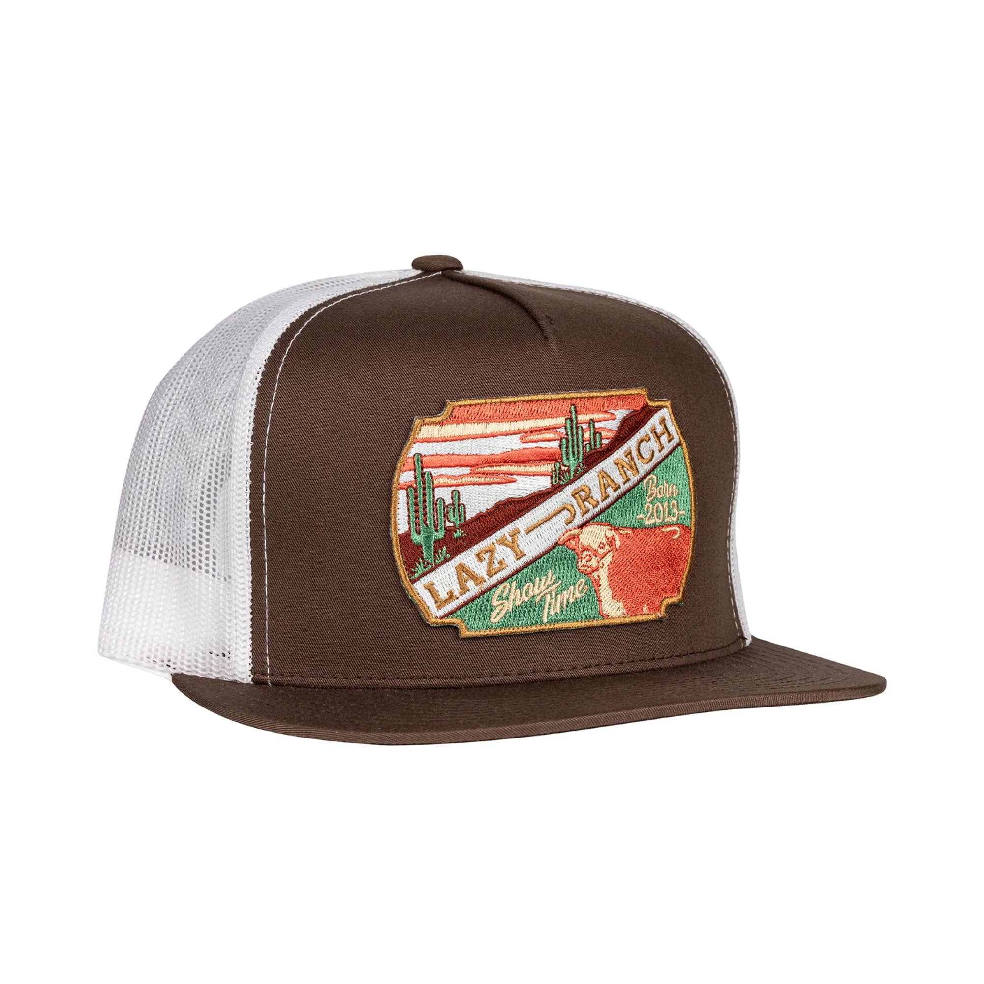 Lazy J Ranch Wear Brown & White LJRW Show Time Cap
