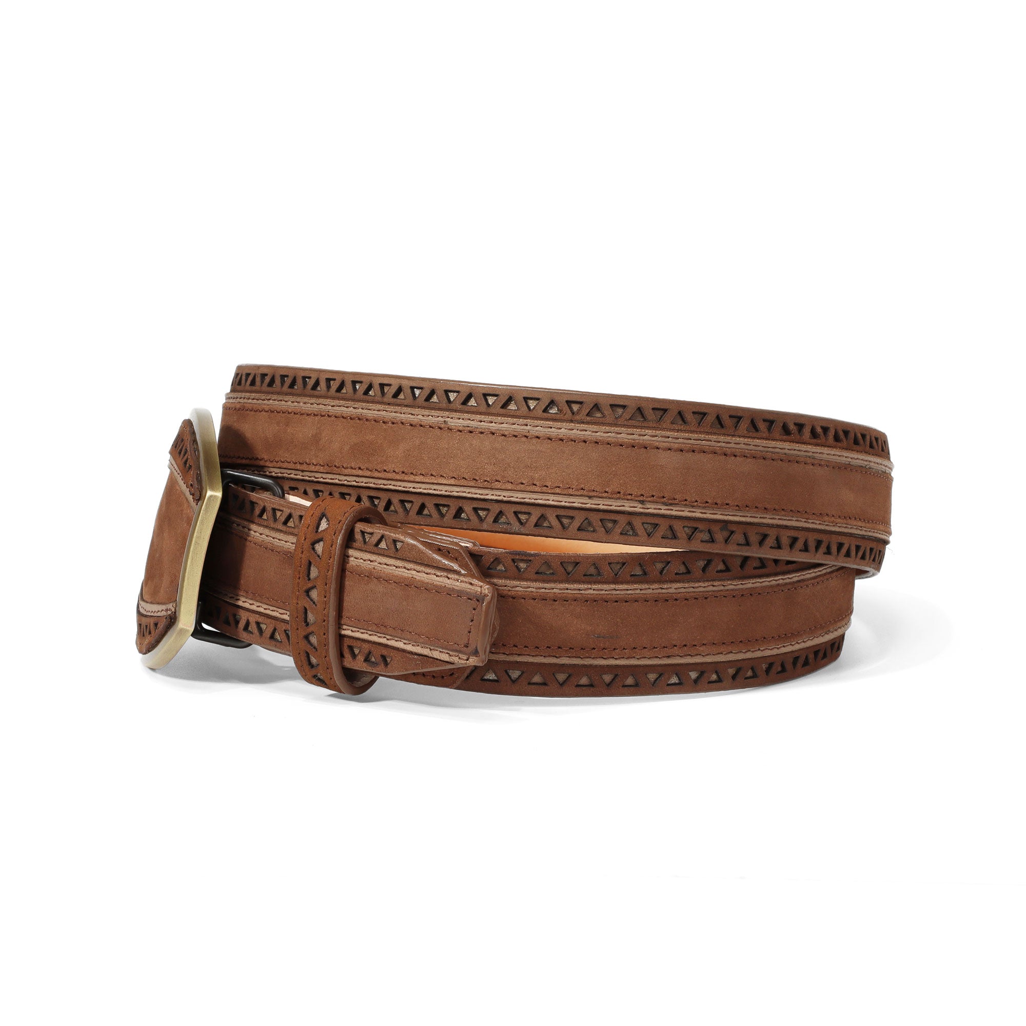 Los Altos Laser Nobuck Taupe Belt
