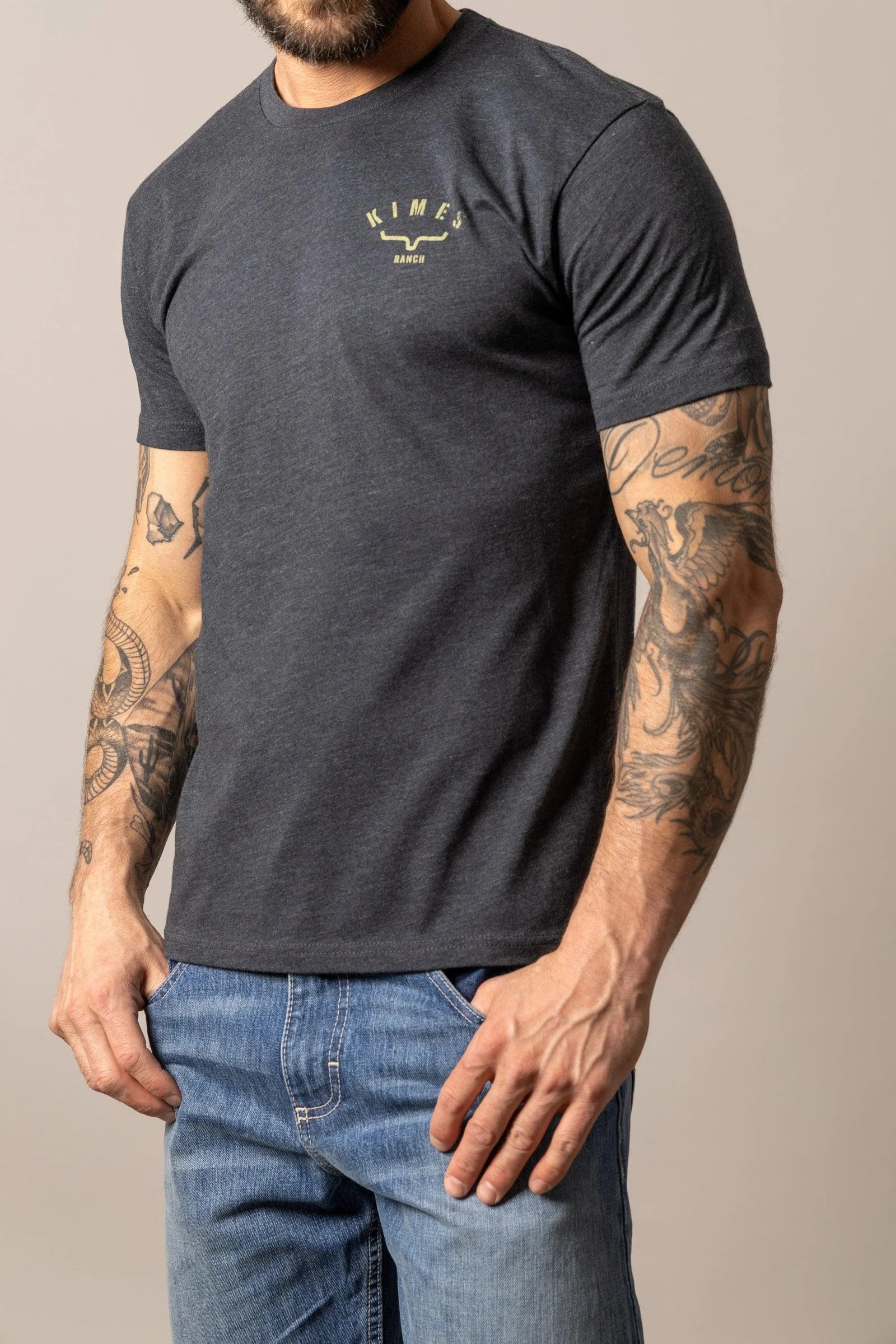 Kimes Ranch Cut Through Charcoal T-Shirt