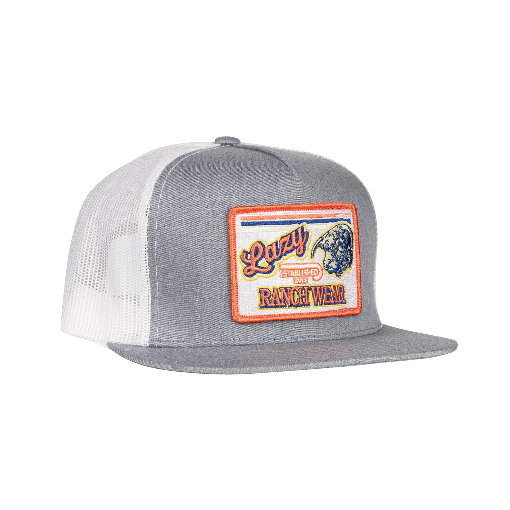 Lazy J Ranch Wear Heather Grey & White 4" Retro Rope Ranchwear Cap