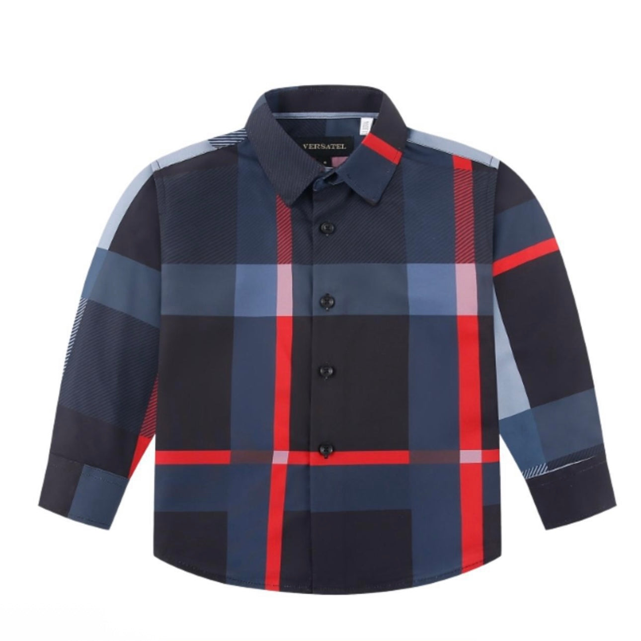 Pavini Navy Boys' Long Sleeve Shirt