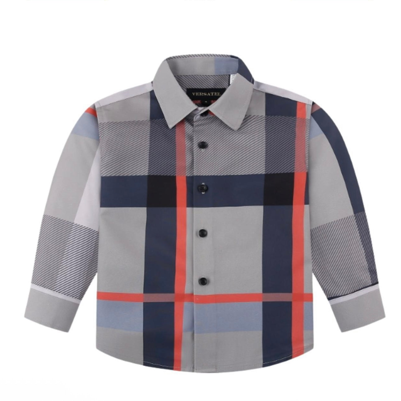 Pavini Grey Boys' Long Sleeve Shirt