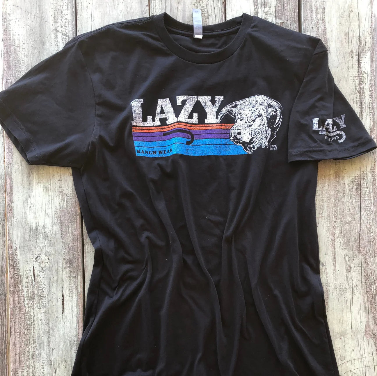Lazy J Ranch Wear Black Sunset T-Shirt