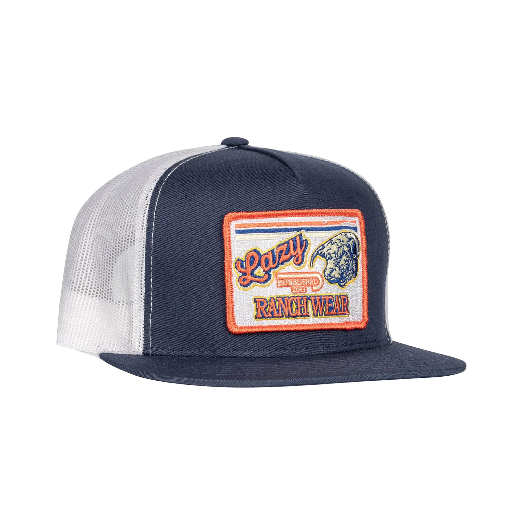 Lazy J Ranch Wear Navy & White 4" Retro Rope Ranchwear Cap