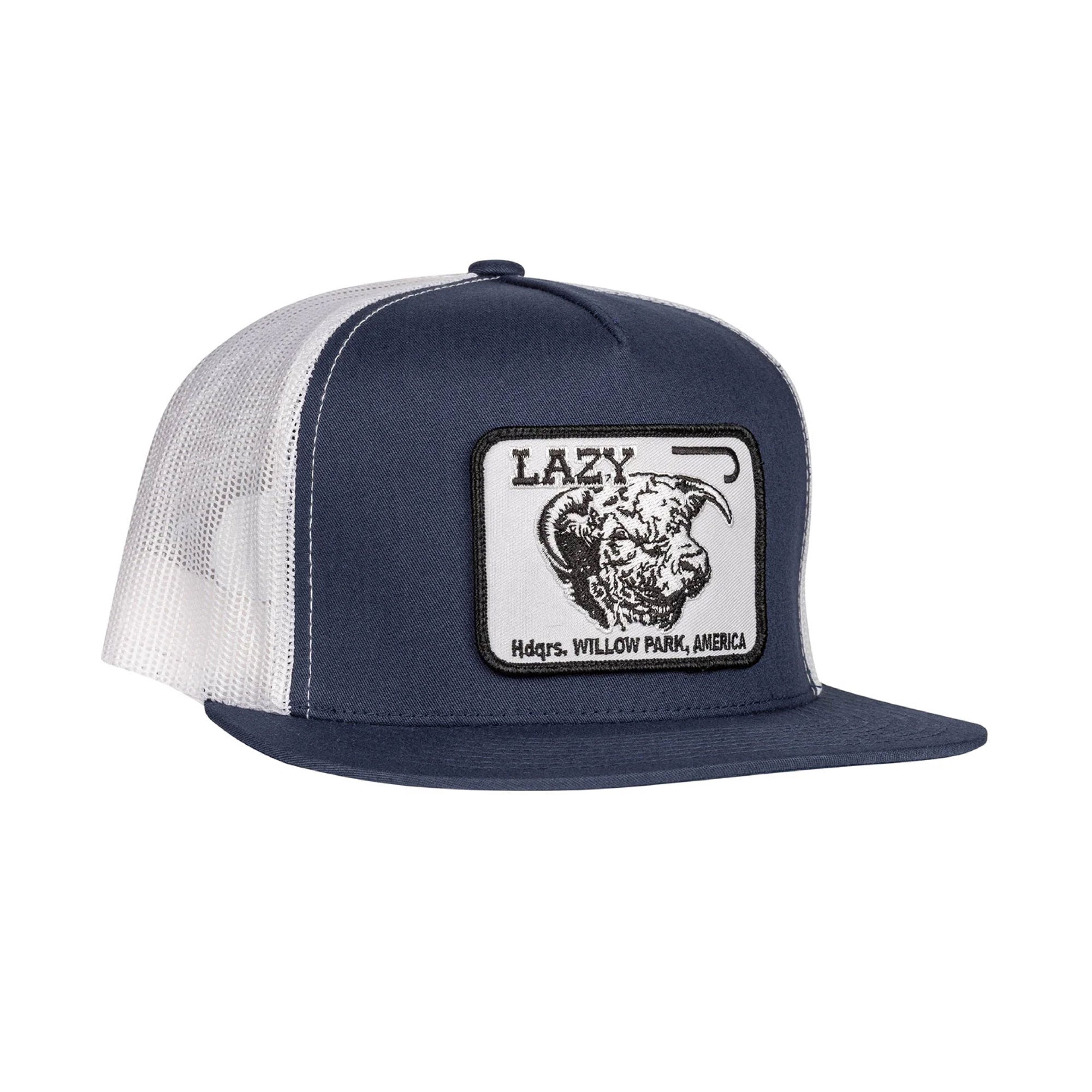 Lazy J Ranch Wear Navy & White Cattle Headquarters Cap