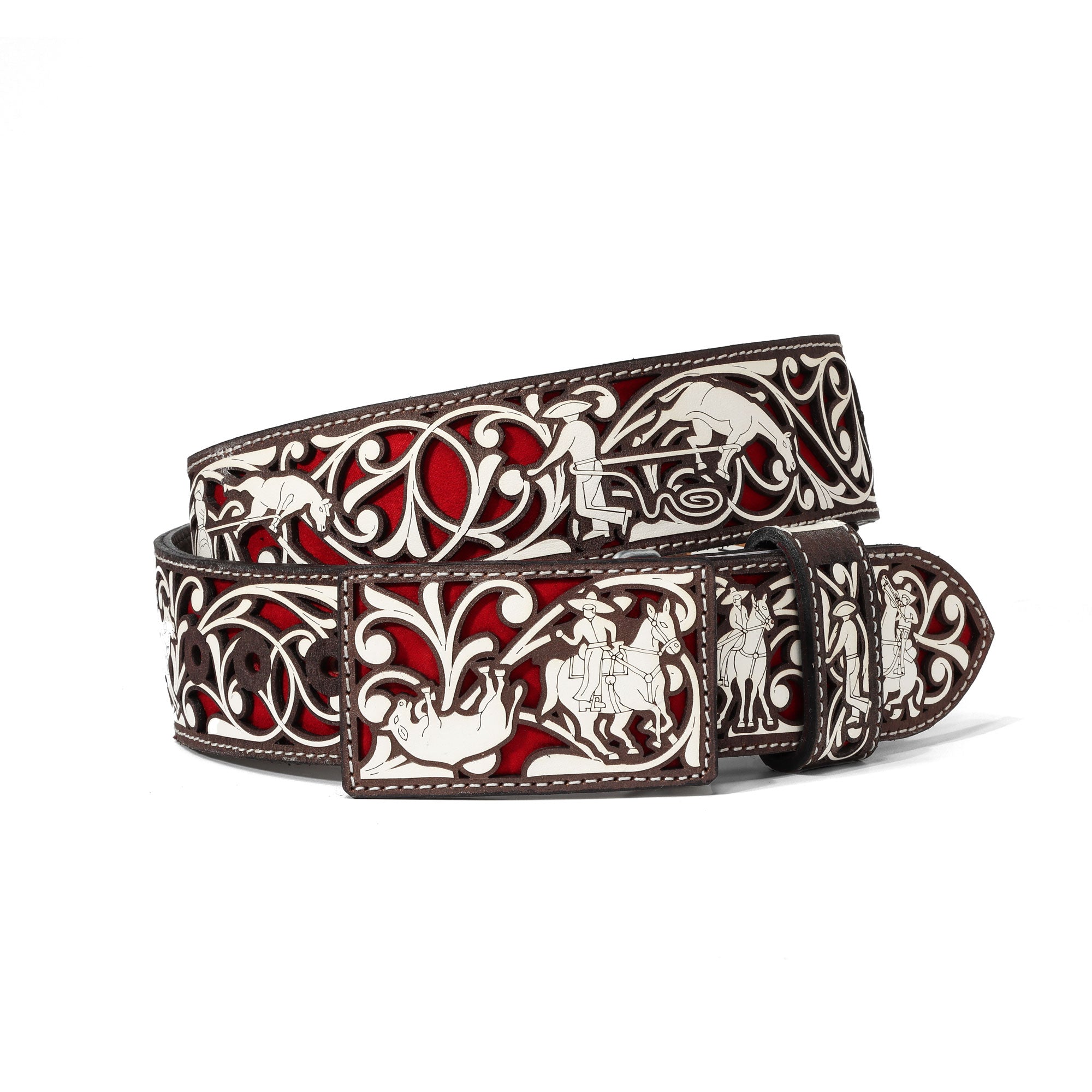 Rancho Real Brown Lasered Belt