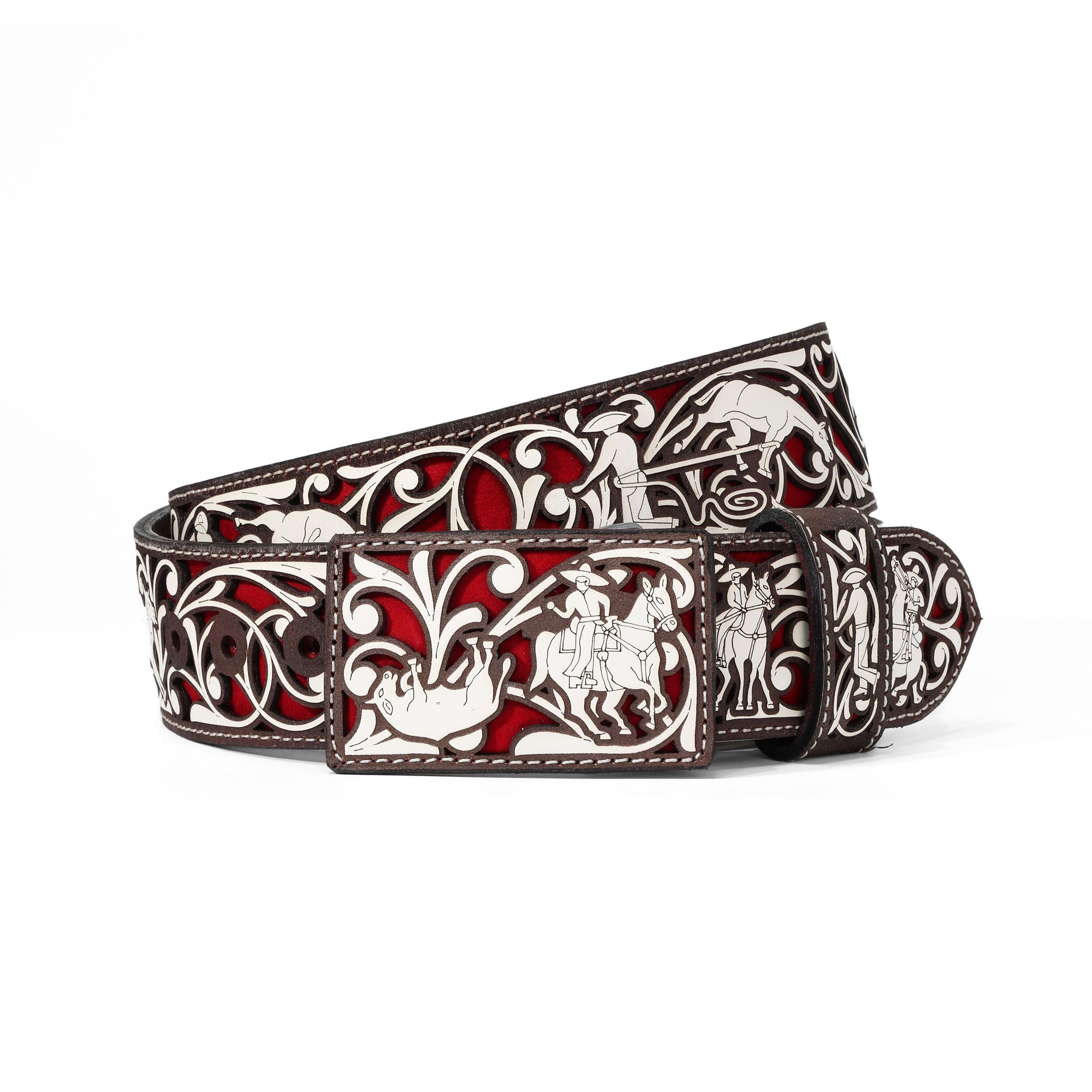 Rancho Real Brown Lasered Belt