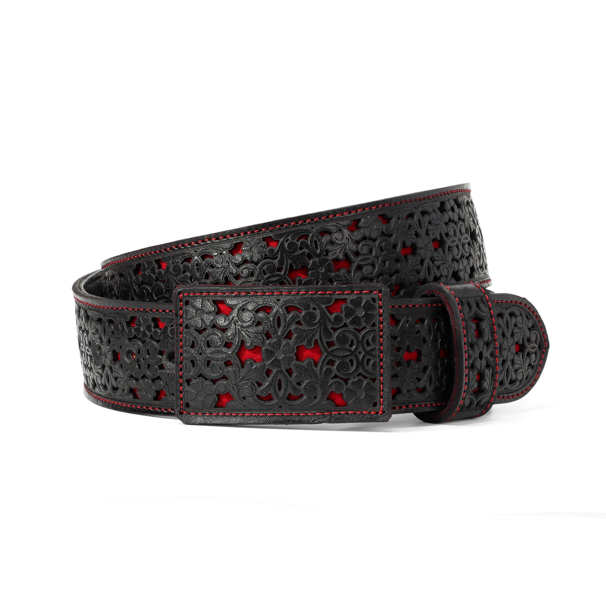RR Black & Red Laser Design Belt