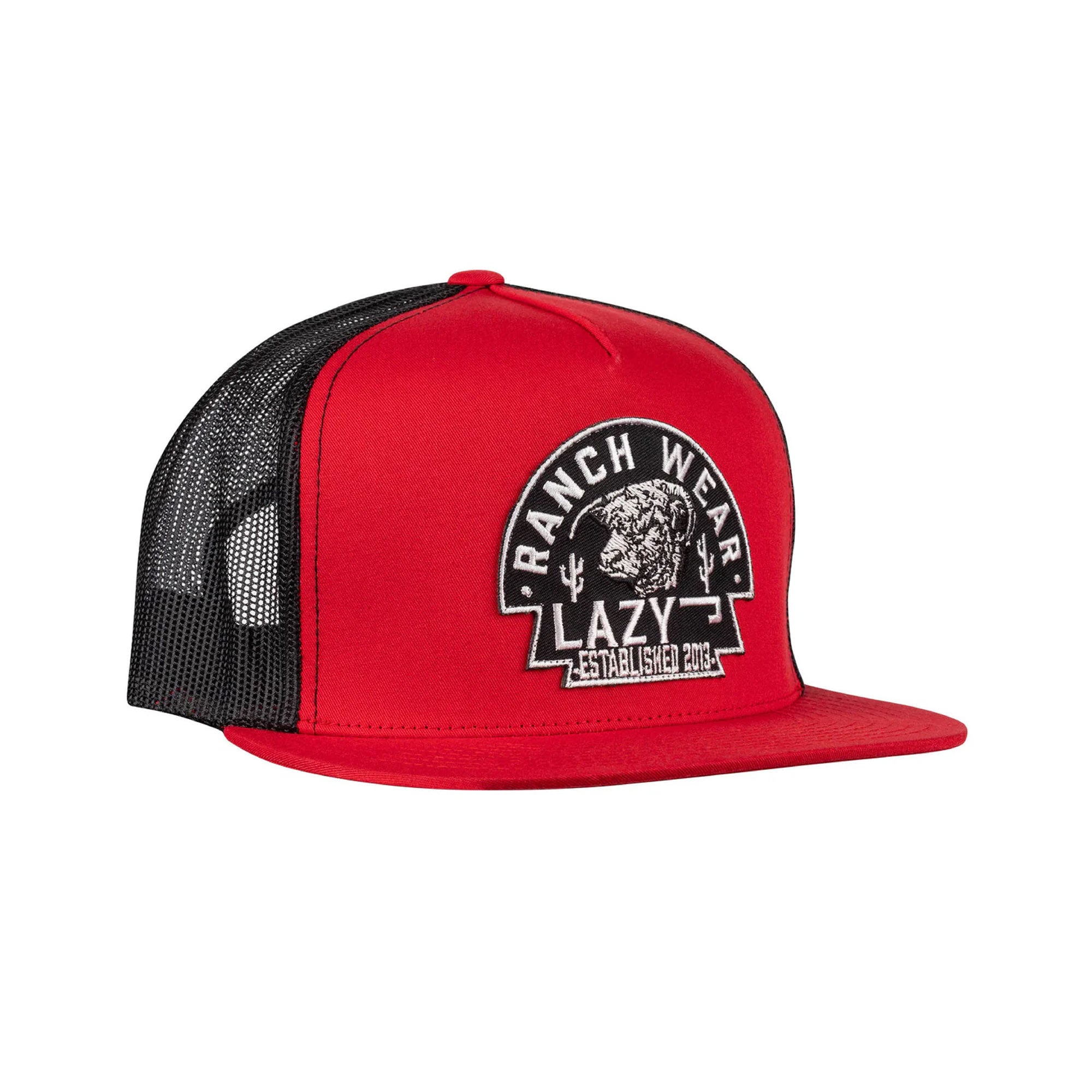 Lazy J Ranch Wear Red & Black Arrowhead Cap