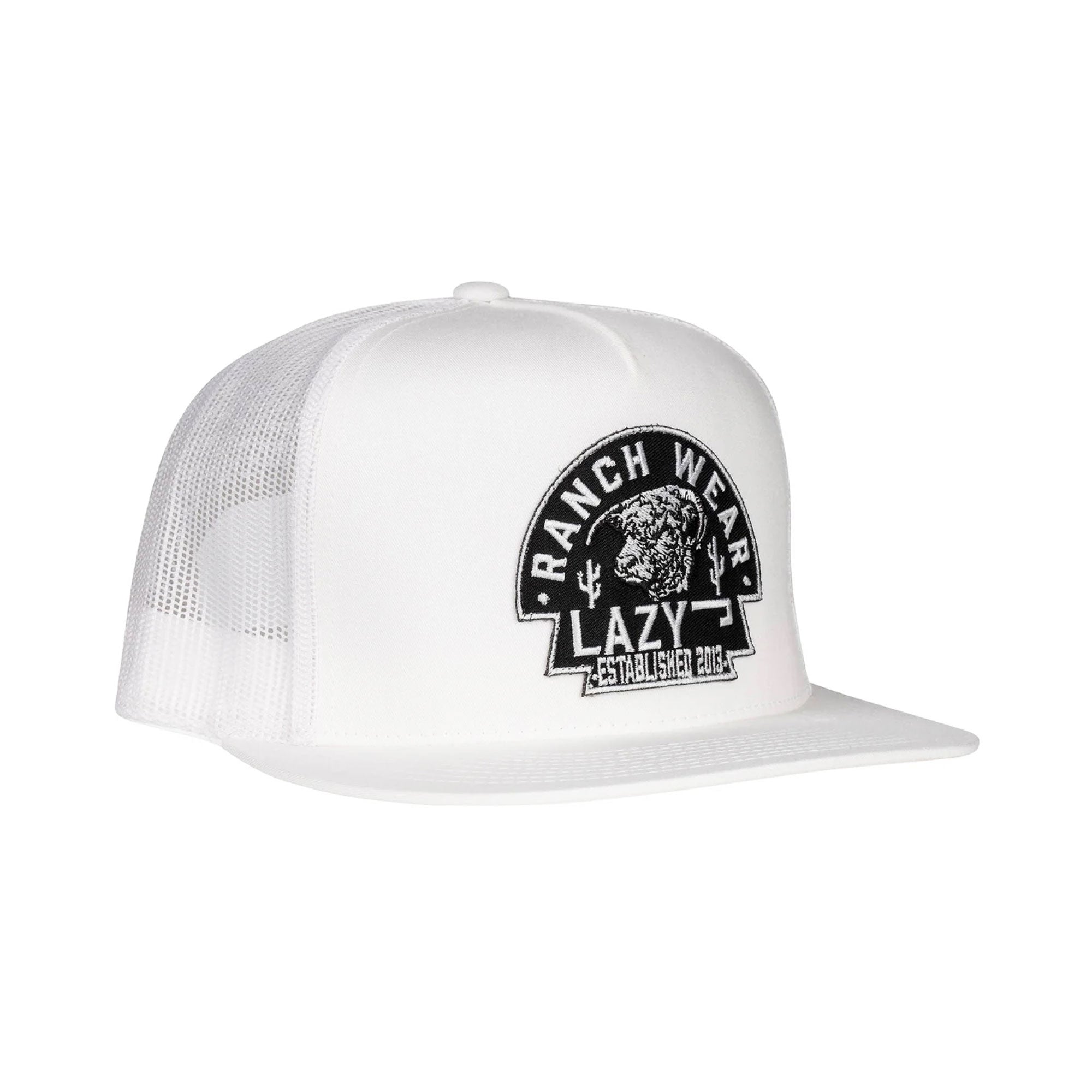 Lazy J Ranch Wear White Arrowhead Cap