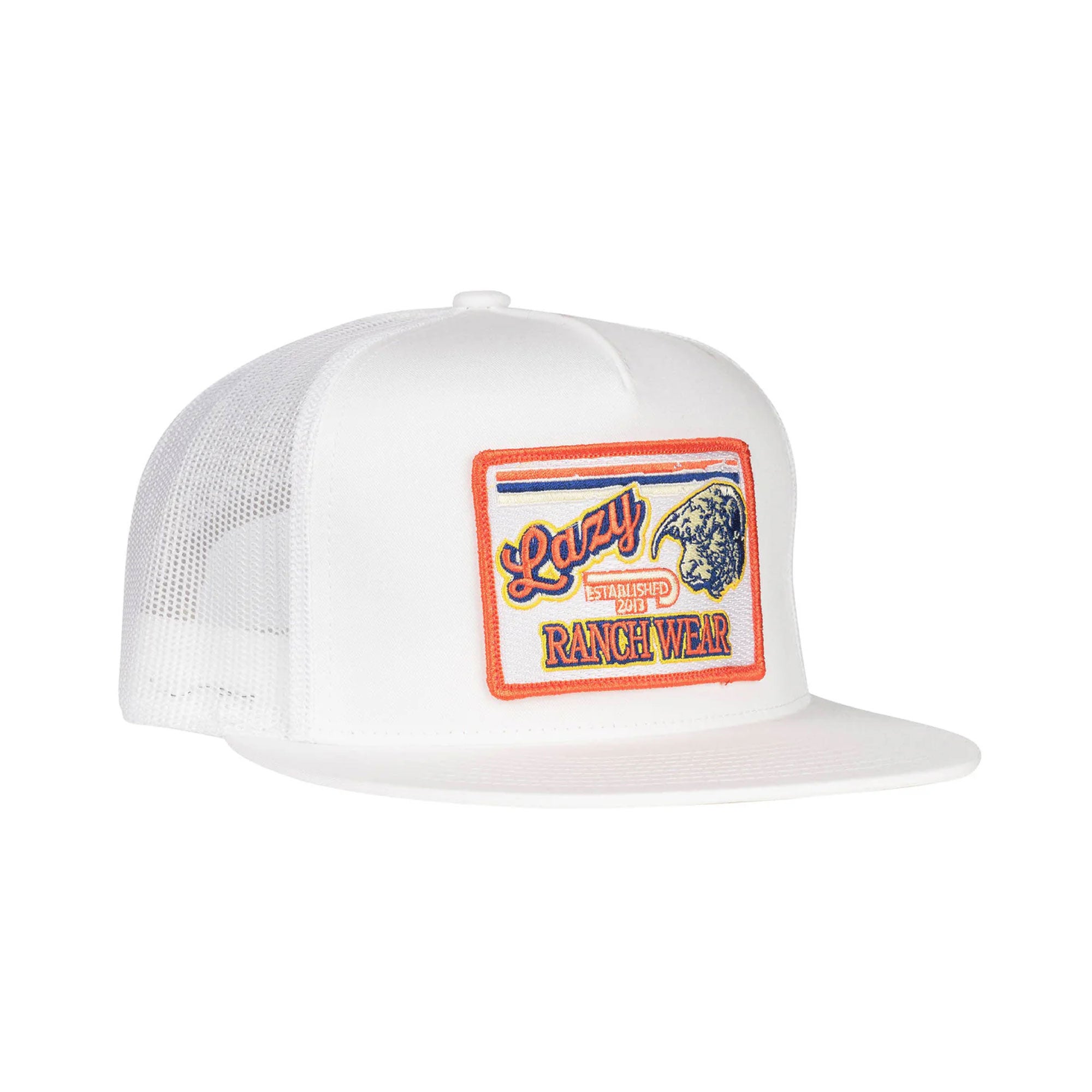 Lazy J Ranch Wear White & White 4" Retro Rope Ranchwear Cap