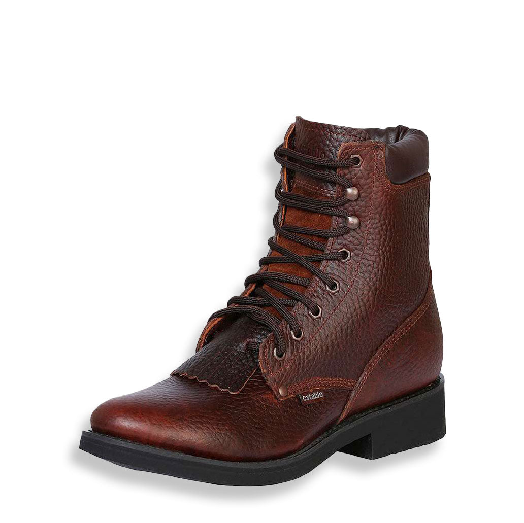 Establo Men's Miel Bull Fight Lace Up Work Boot