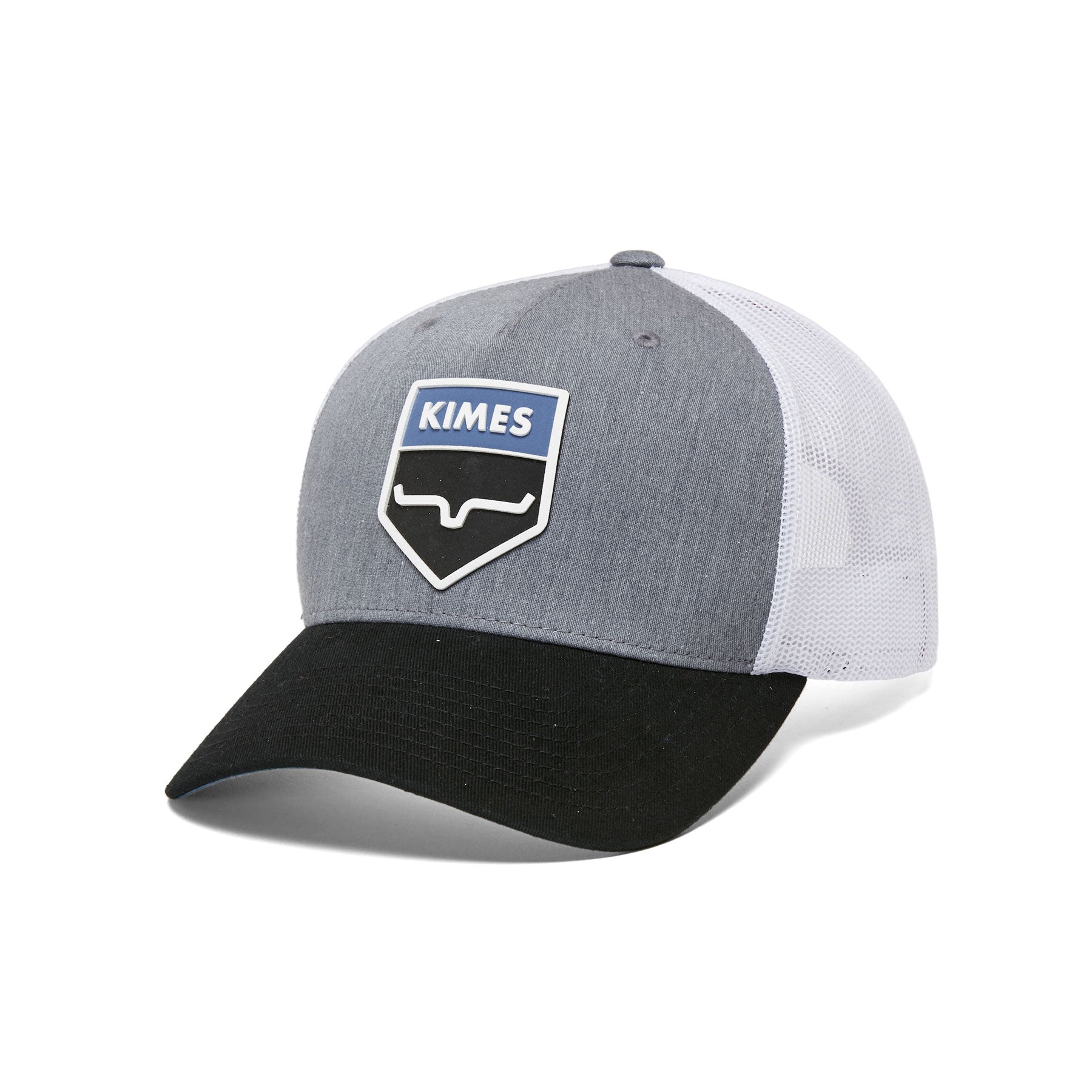 Kimes Ranch Charcoal Heather & White Wedge Trucker Cap