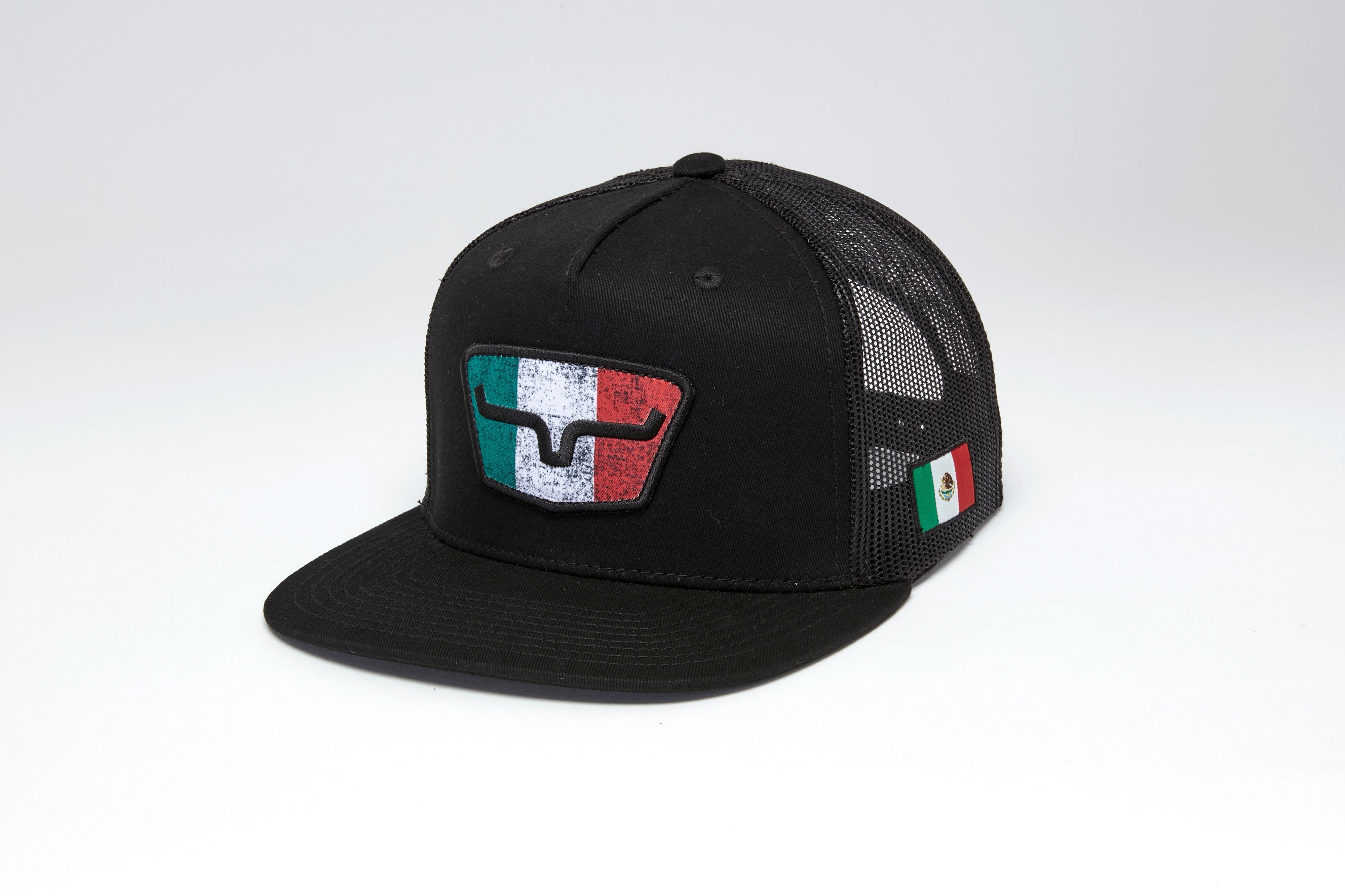 Kimes Ranch Black Tri Color Trucker Cap