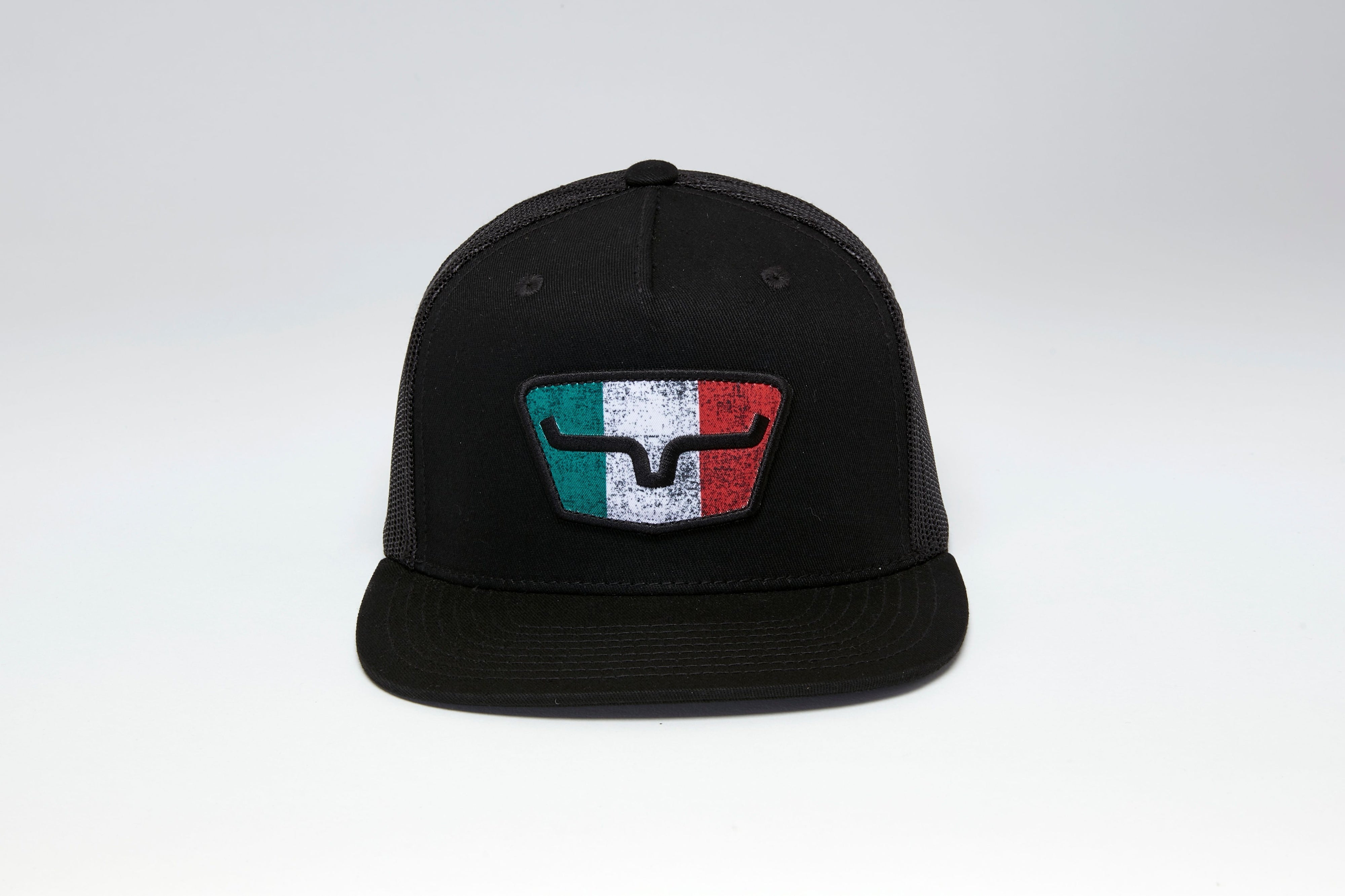 Kimes Ranch Black Tri Color Trucker Cap