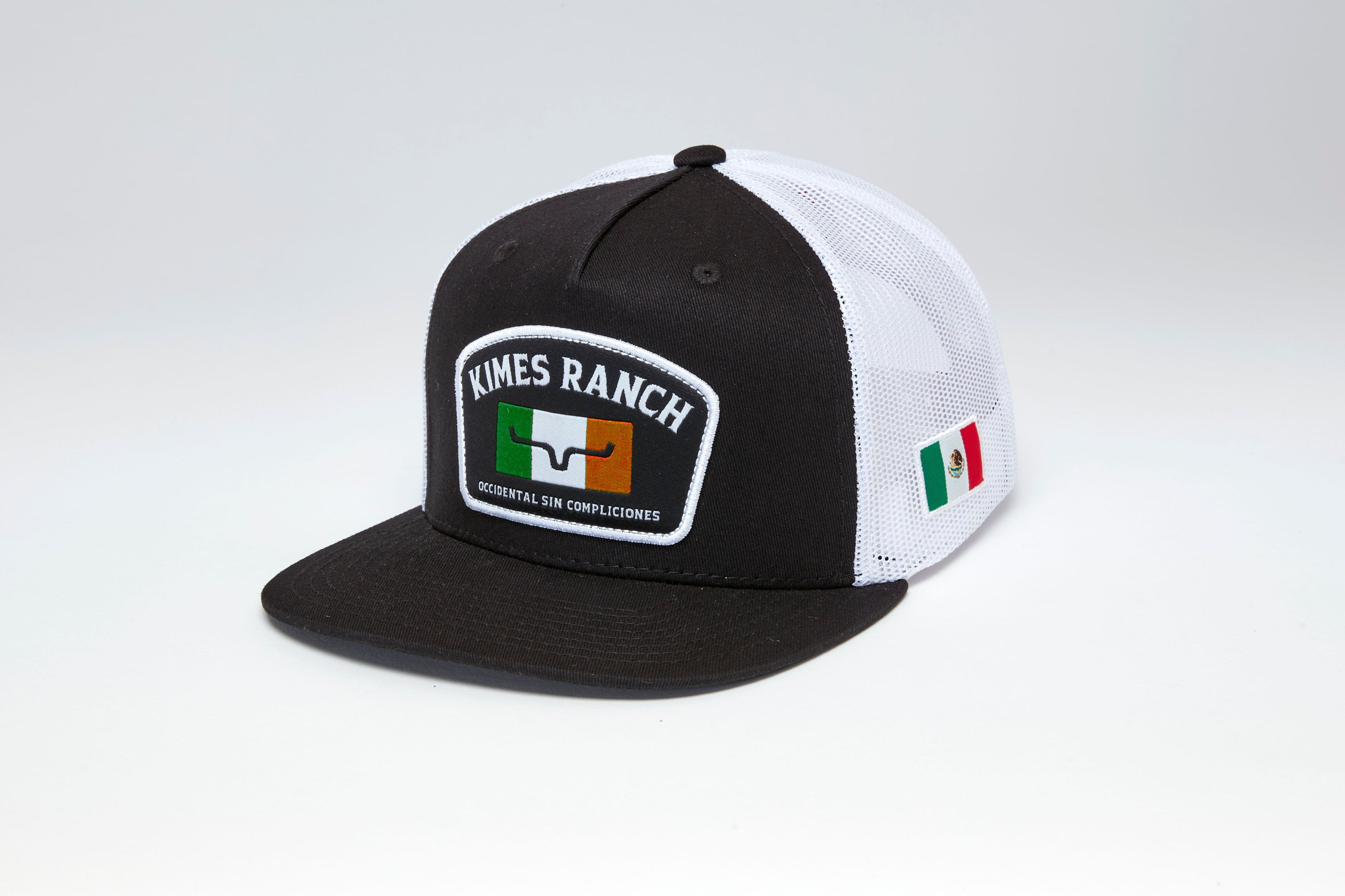 Kimes Ranch Black & White Bandera Trucker Cap