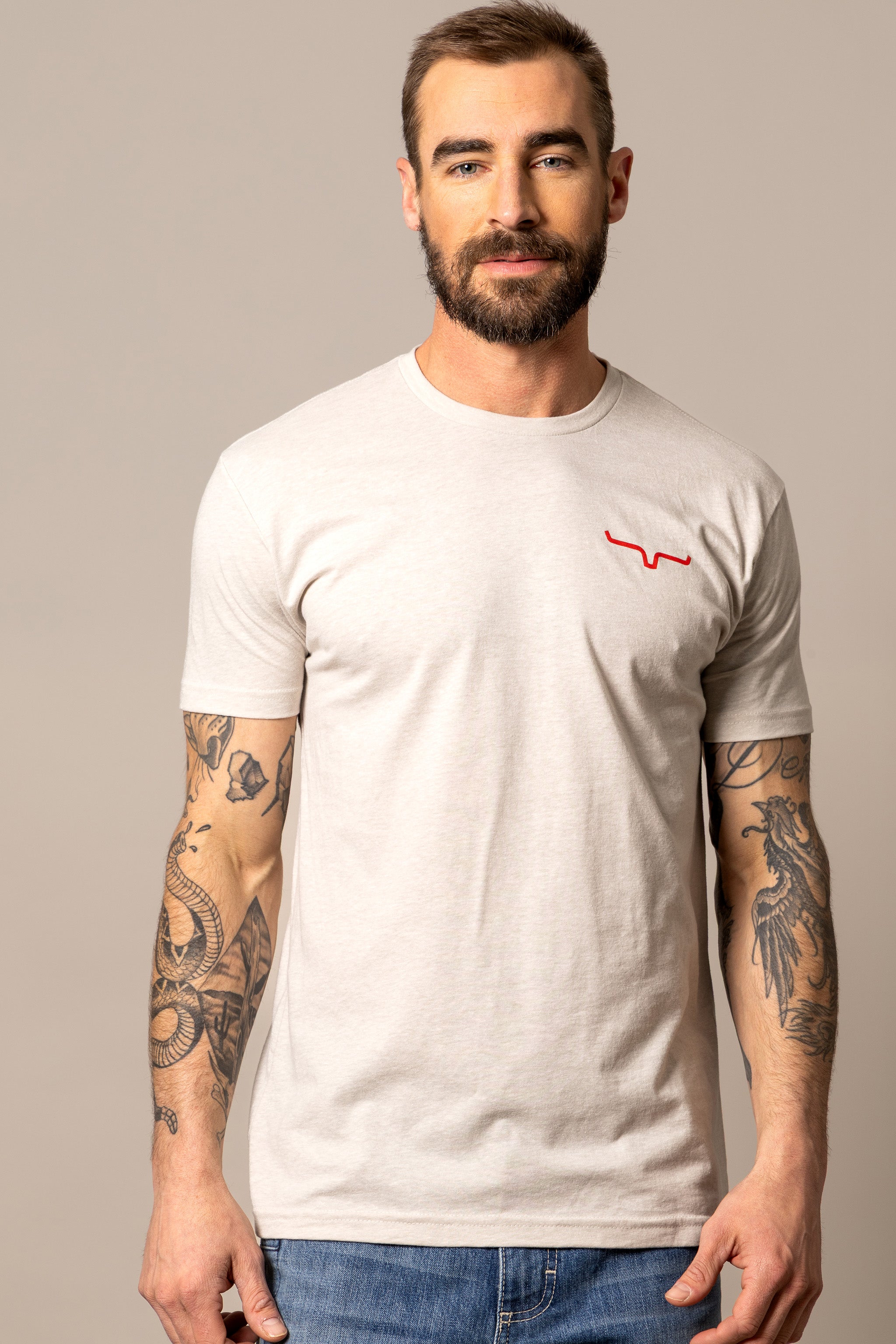 Kimes Ranch Circular Duck Camo Sand T-Shirt