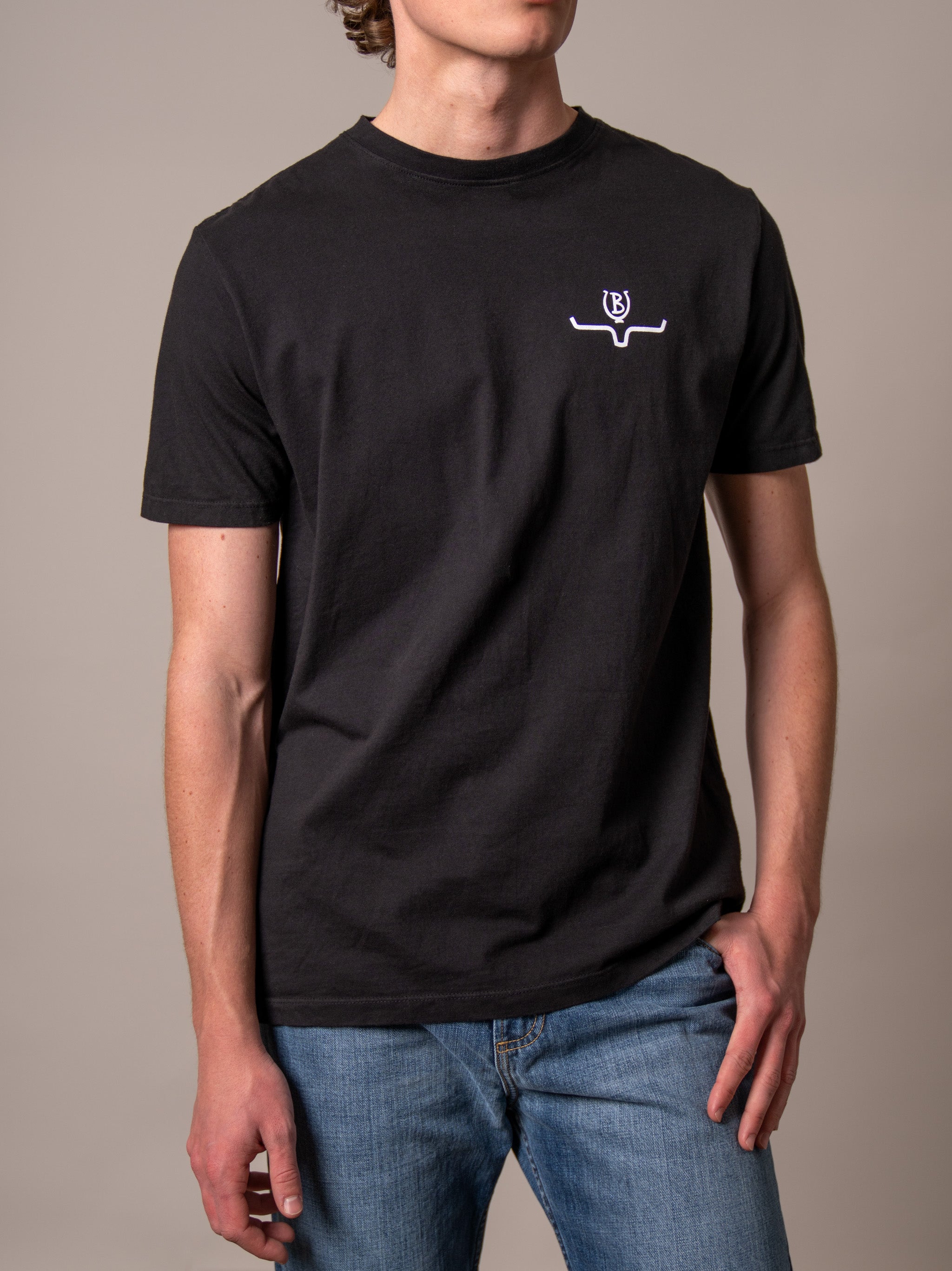 Kimes Ranch Black Lucky B Bucking T-Shirt