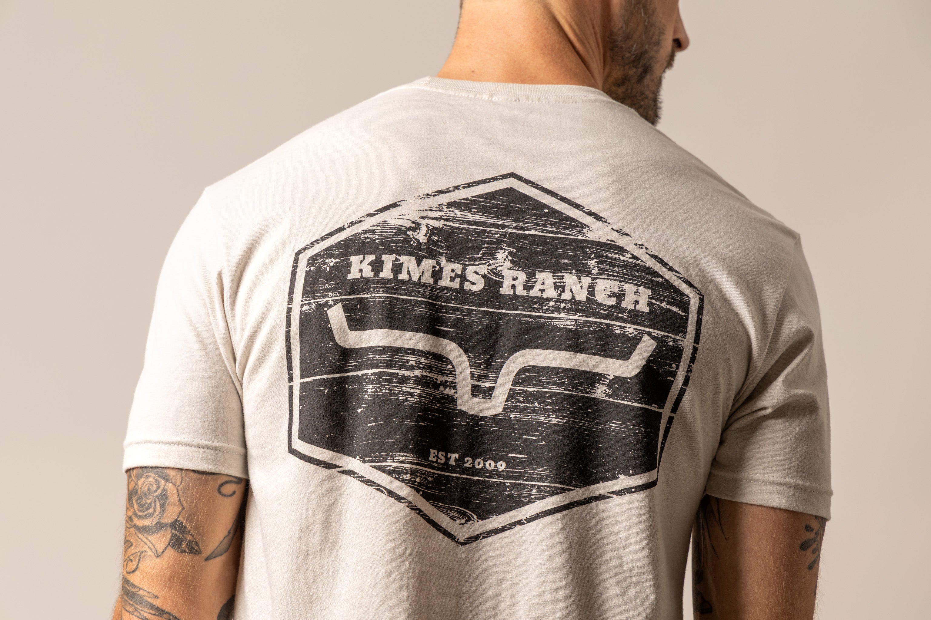 Kimes Ranch Sand Wooden Hex T-Shirt