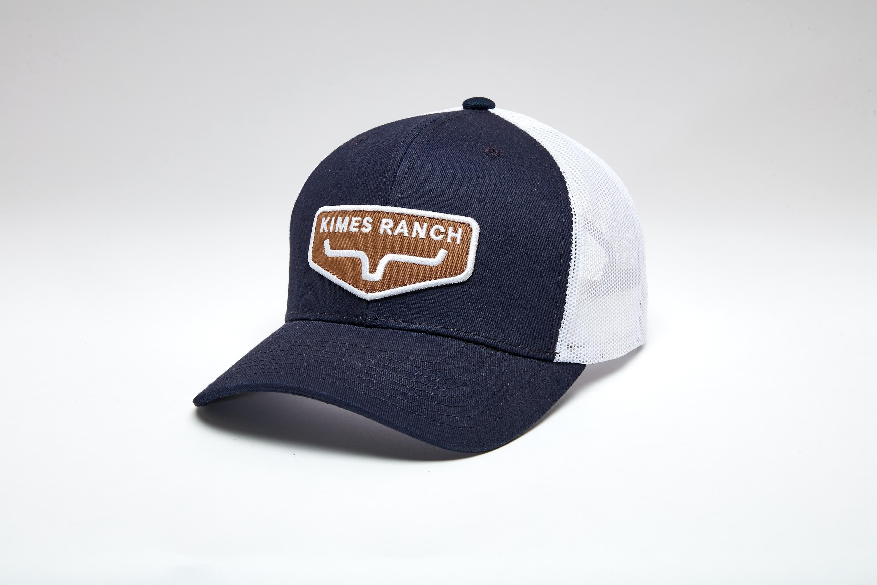 Kimes Ranch Navy & White Lander Trucker Cap