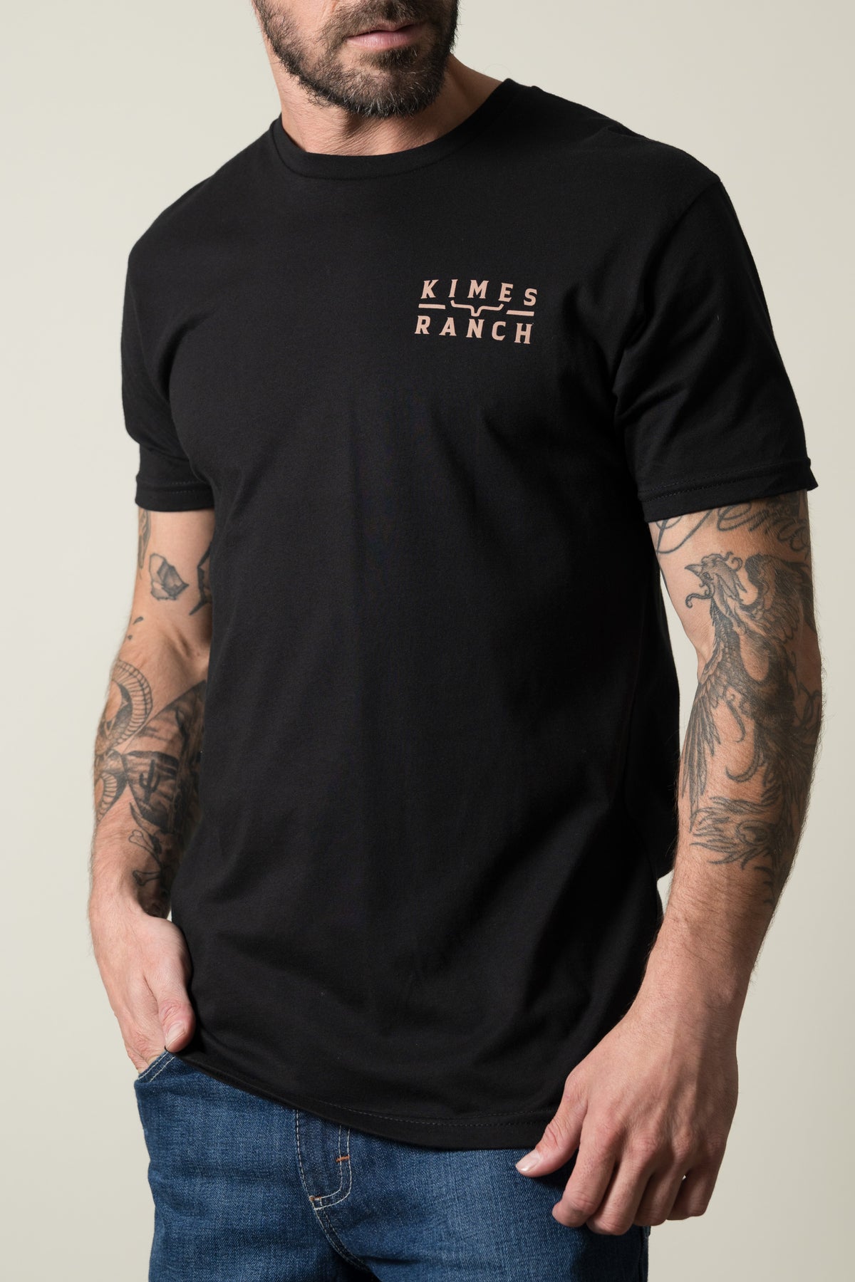 Kimes Ranch Black Back Branded T-Shirt