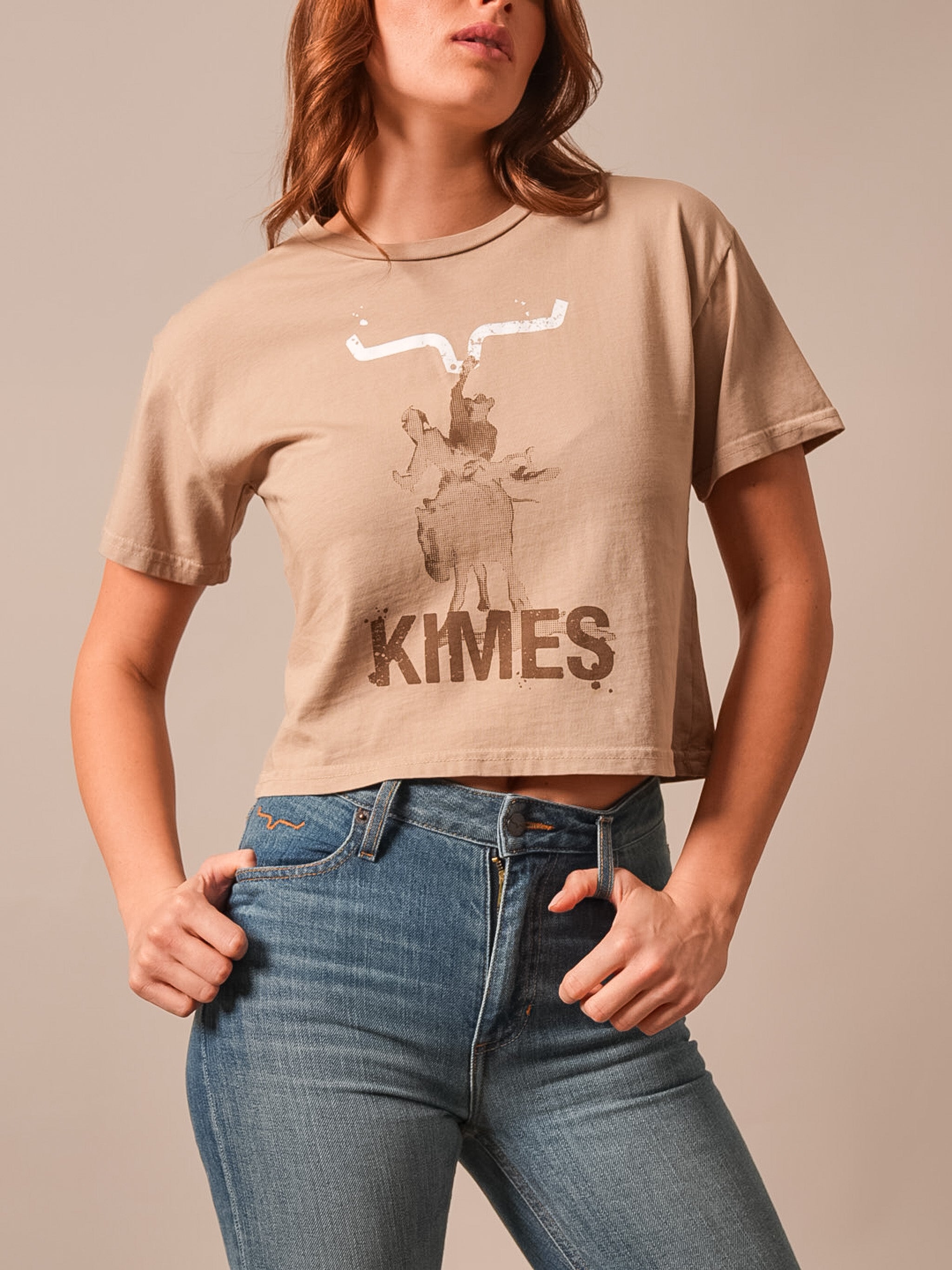 Kimes Ranch Women's Tan Bucks T-Shirt
