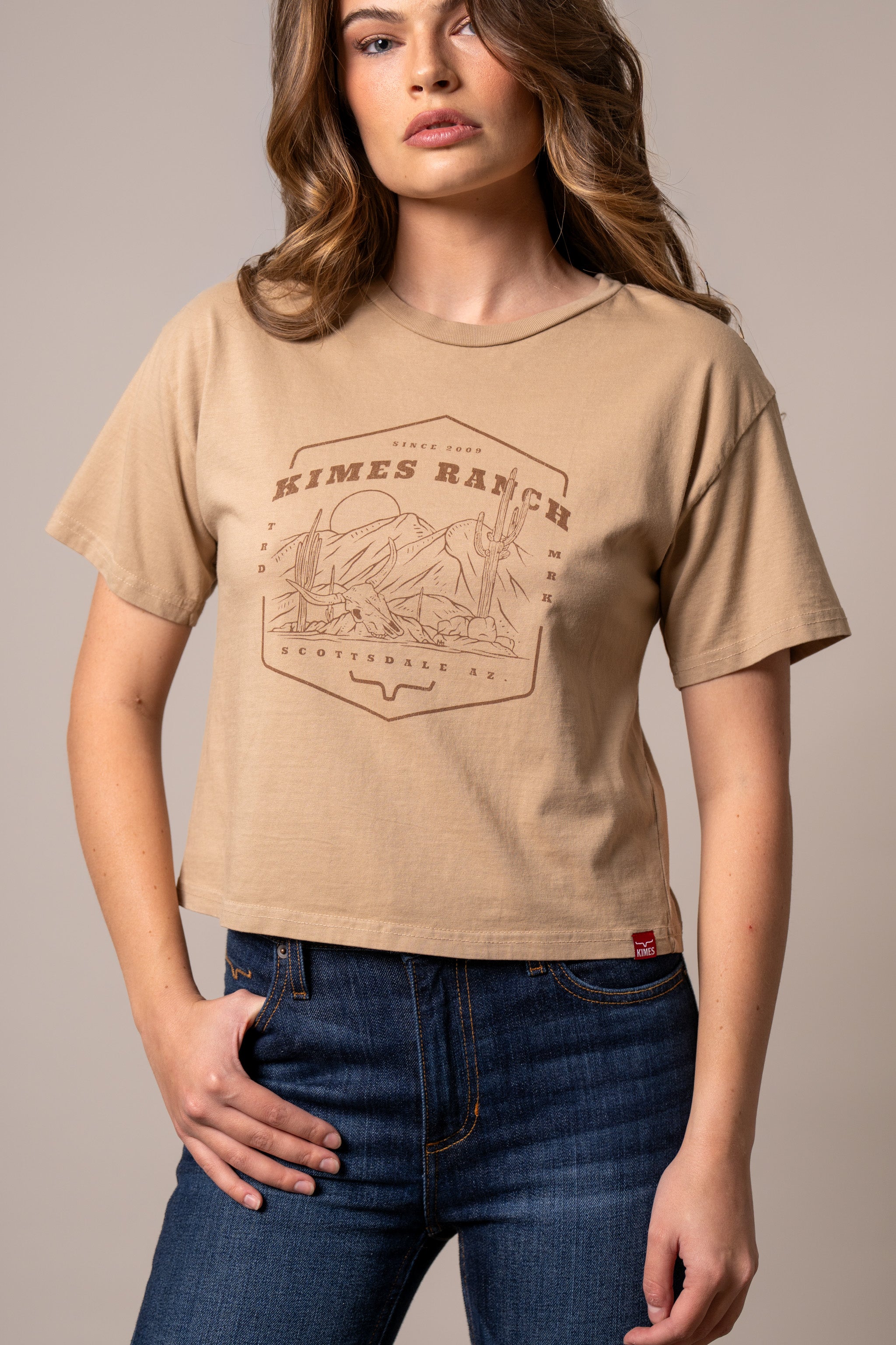 Kimes Ranch Women's Tan See For Miles T-Shirt