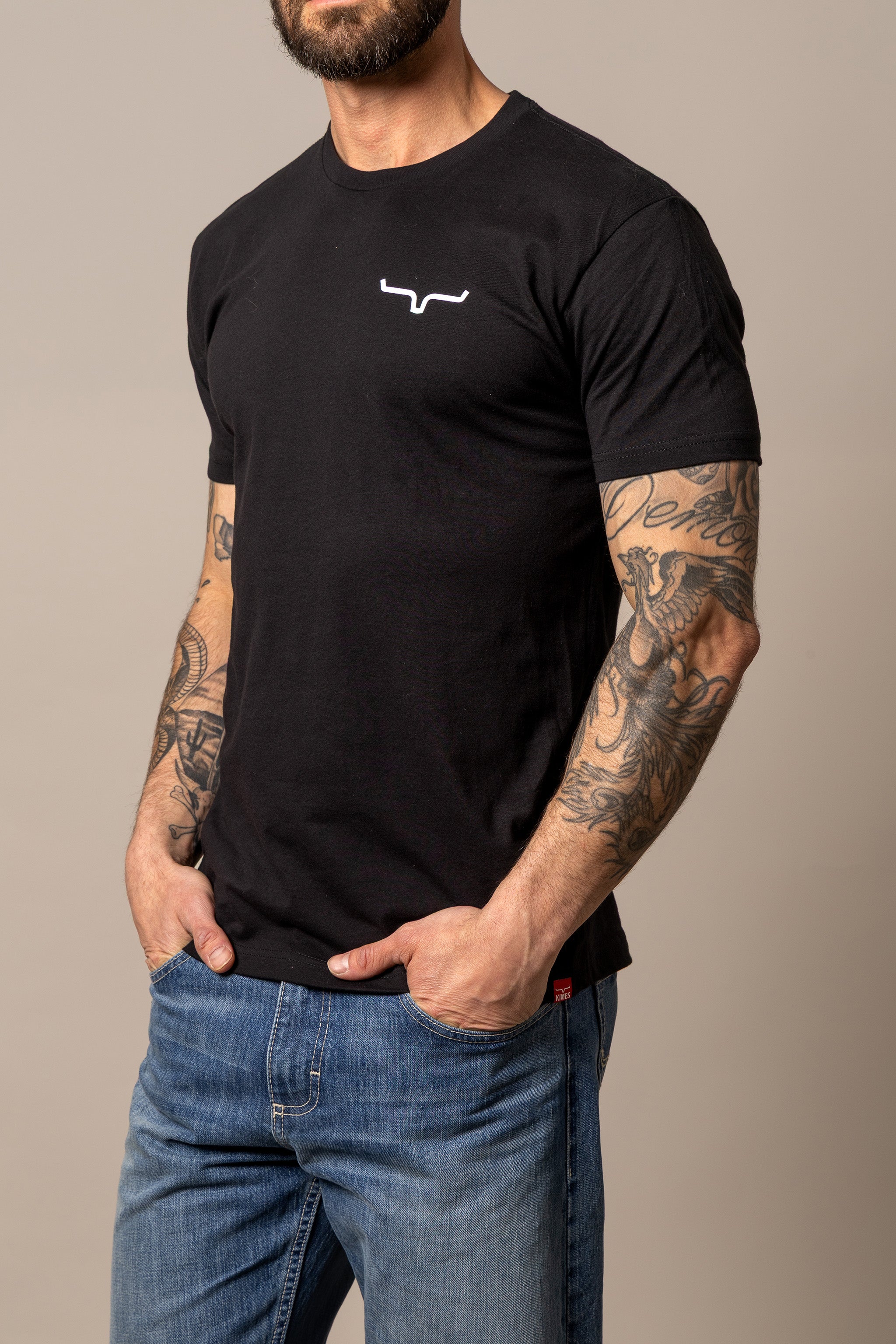 Kimes Ranch Circular Duck Camo Black T-Shirt