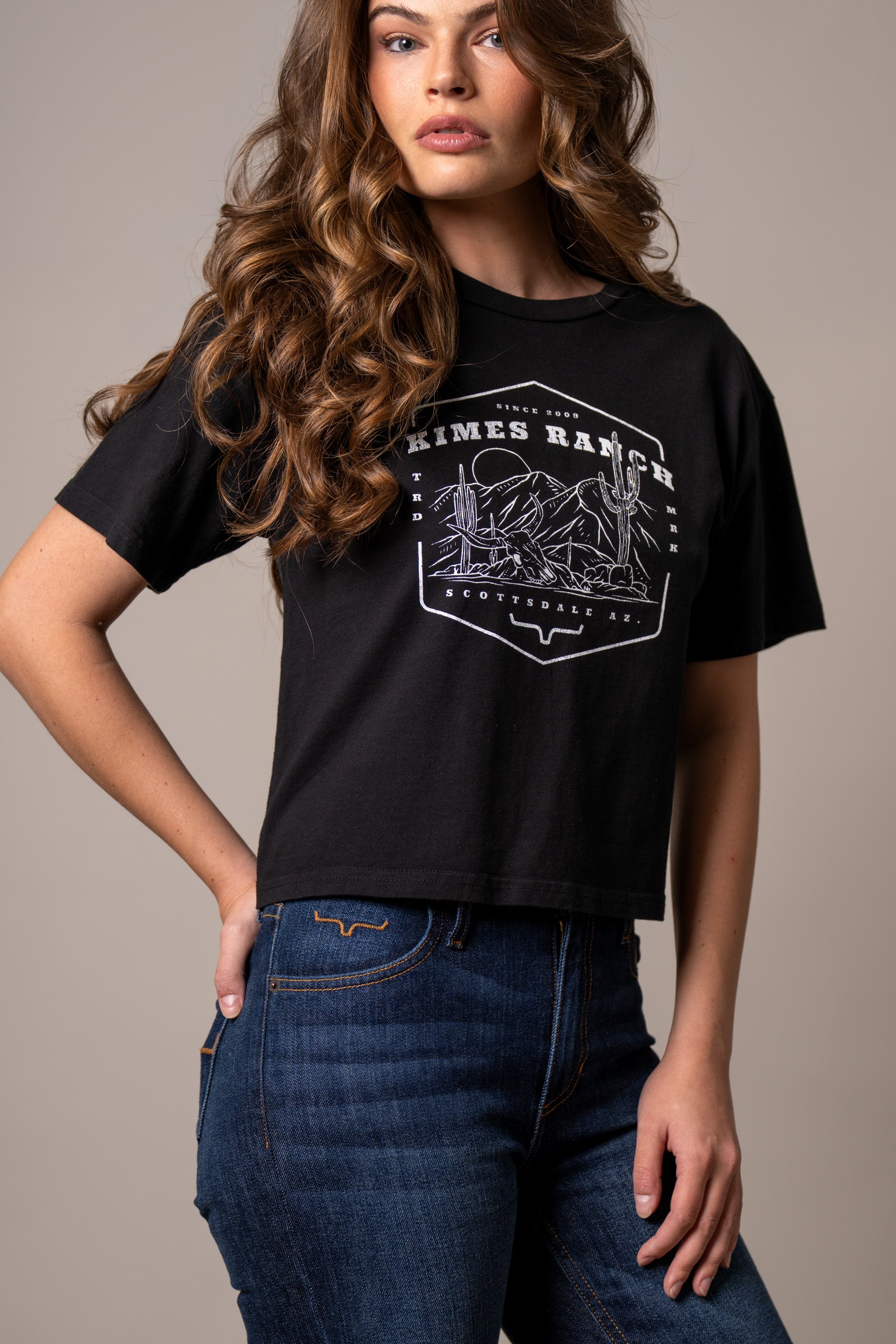Kimes Ranch Women's Black See For Miles T-Shirt