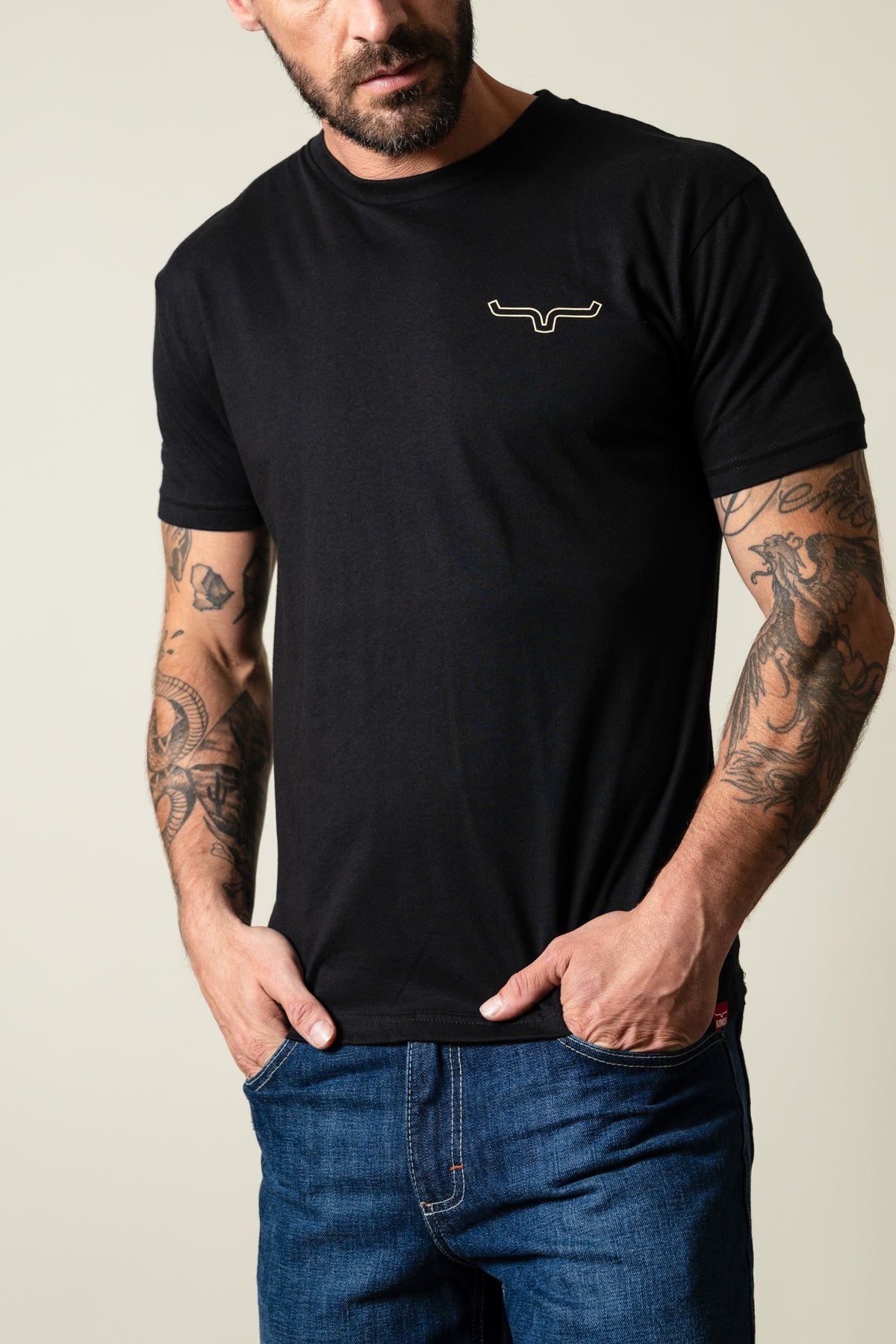 Kimes Ranch Black Camo Back T-Shirt
