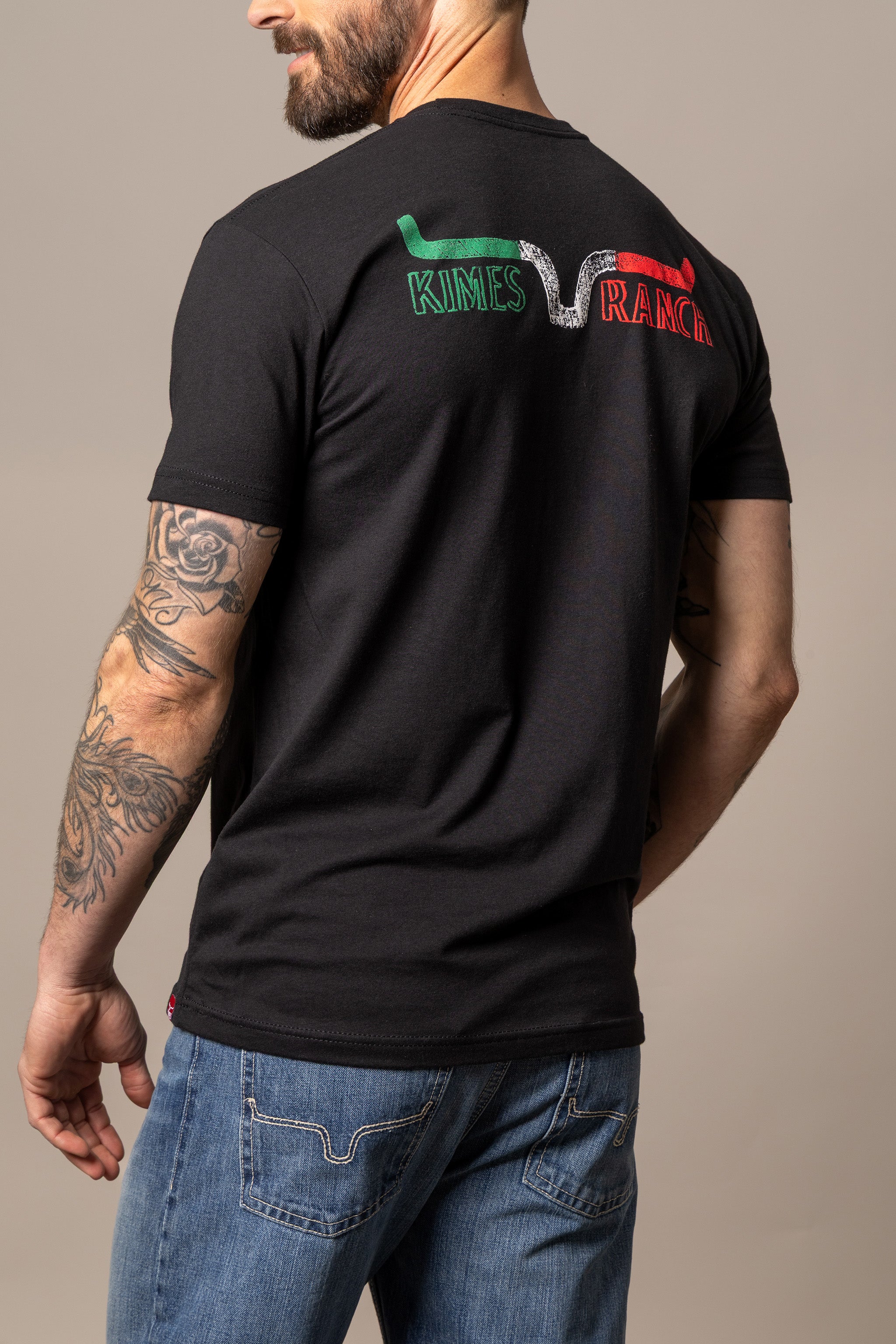 Kimes Ranch Dibujada Black T-Shirt