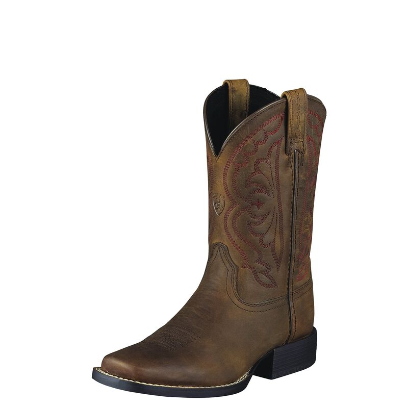 Ariat Youth Distressed Brown Quickdraw Western Boot