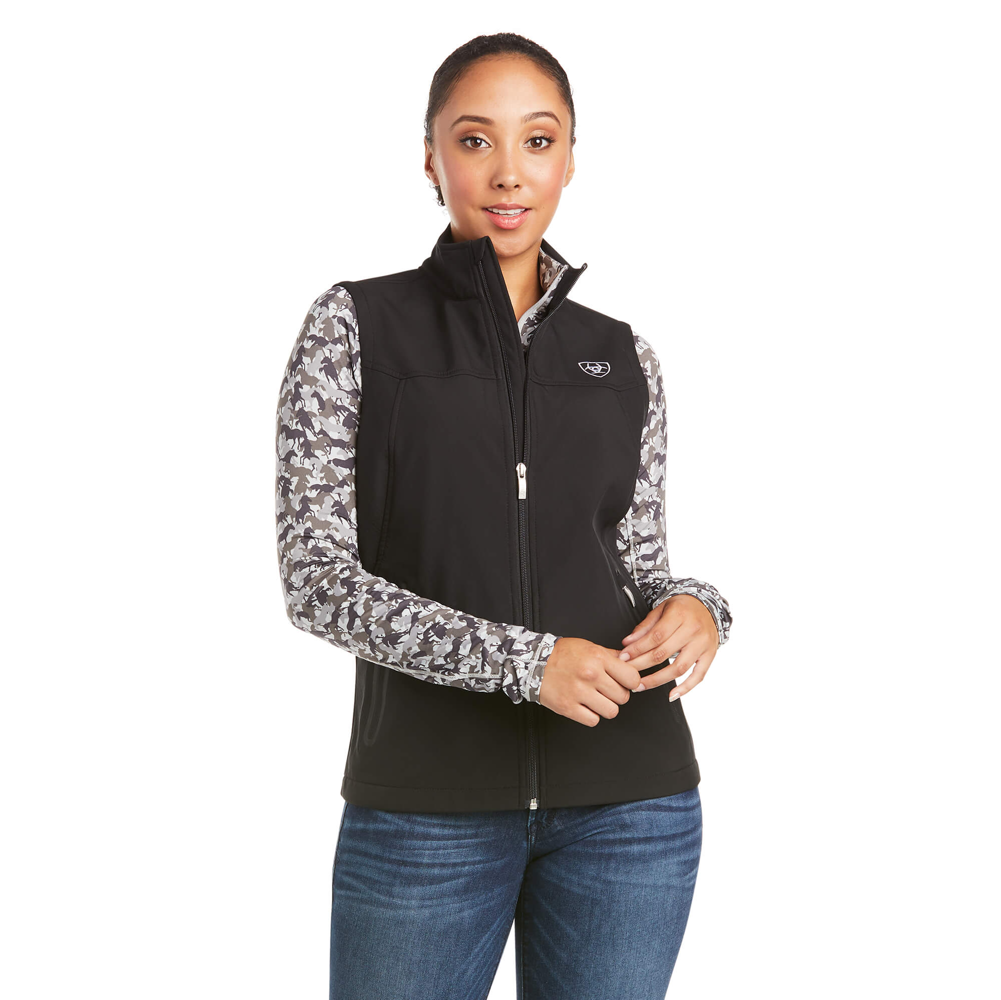 Ariat Women's Black New Team Softshell Vest