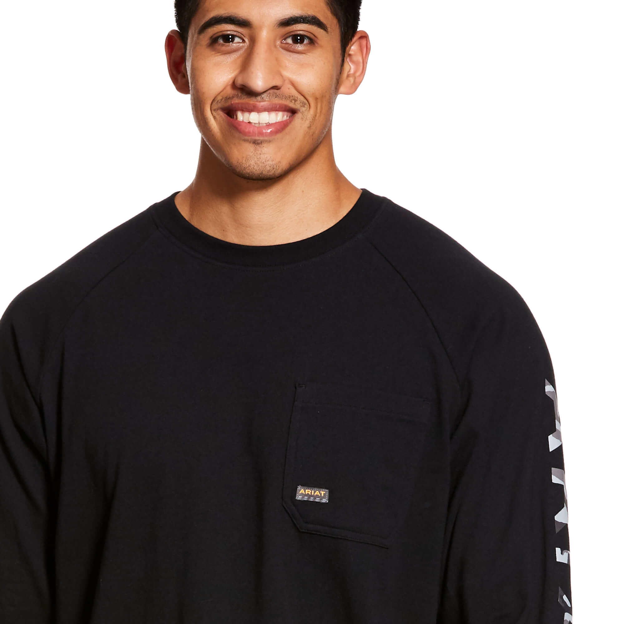 Ariat Black Rebar Cotton Strong Long Sleeve T-Shirt