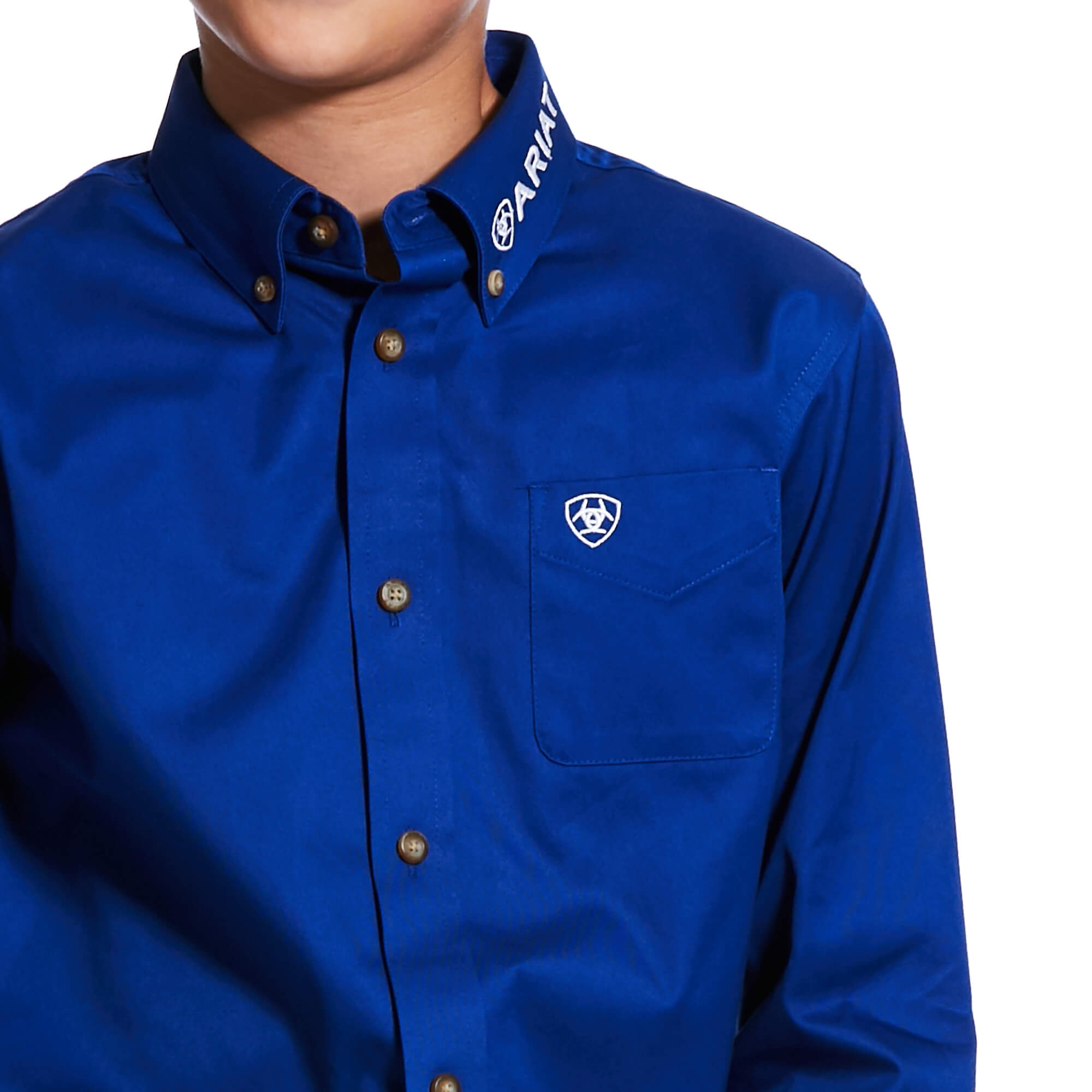 Ariat Kids' Ultramarine Team Logo Twill Classic Fit Shirt