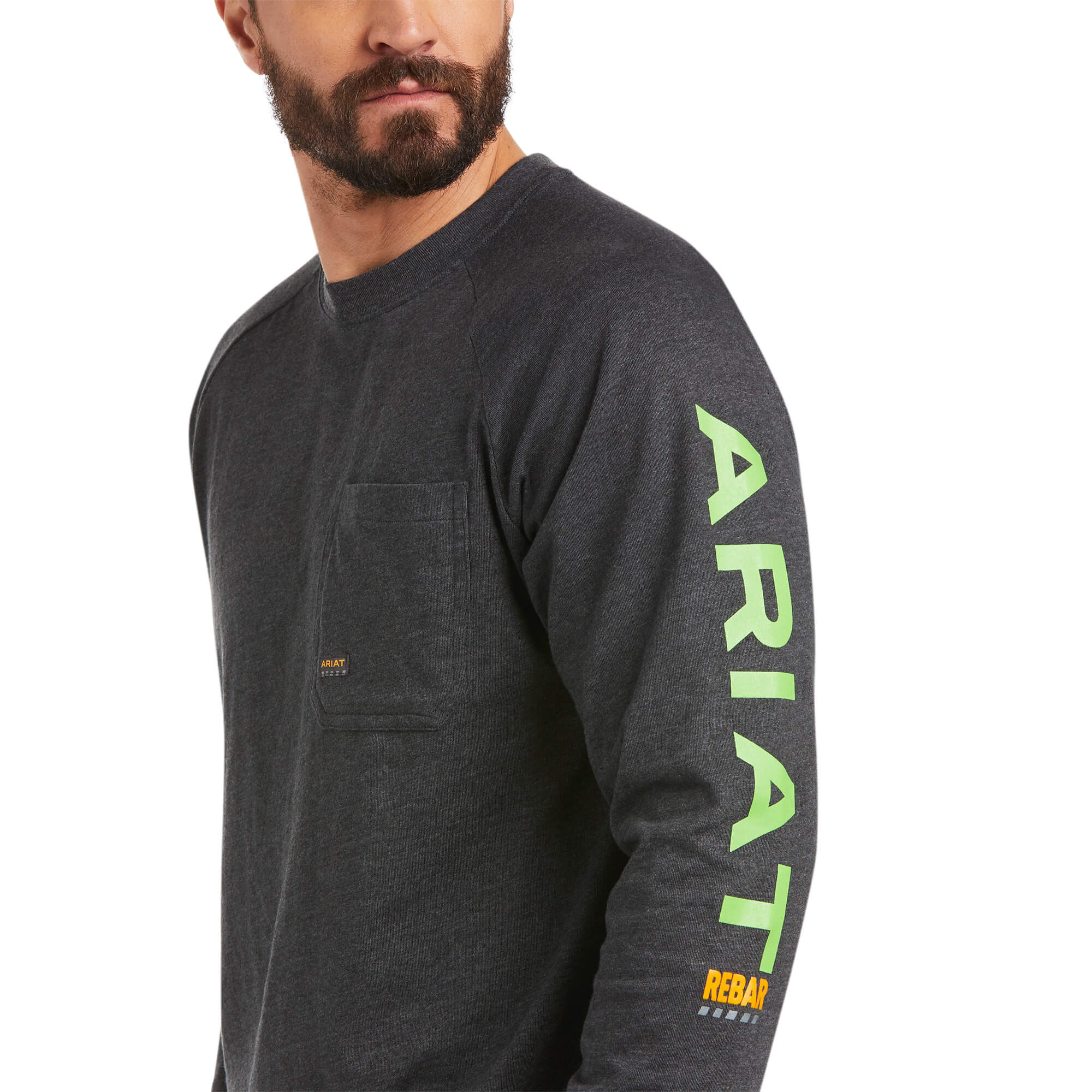 Ariat Charcoal Rebar Cotton Strong Long Sleeve T-Shirt