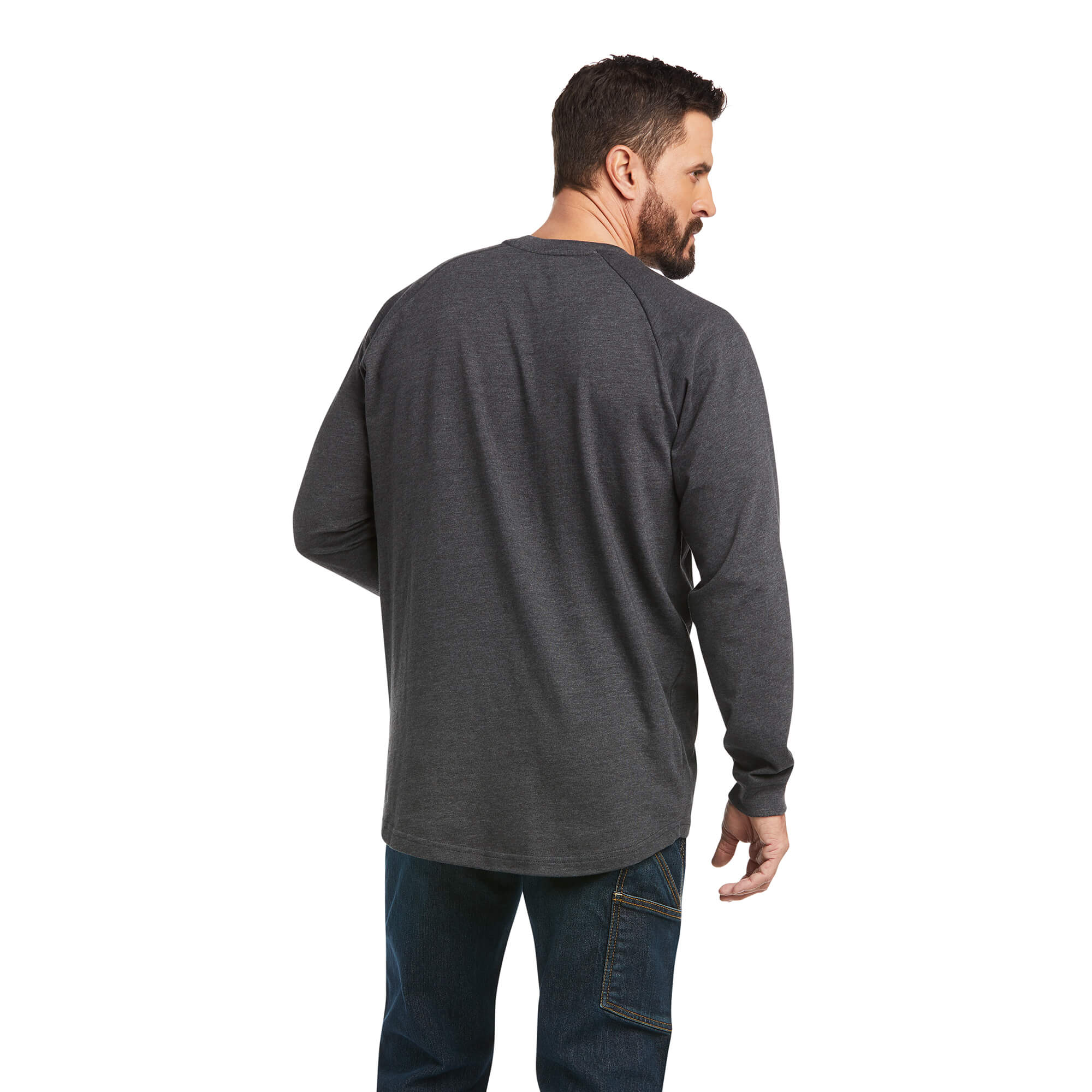 Ariat Charcoal Rebar Cotton Strong Long Sleeve T-Shirt